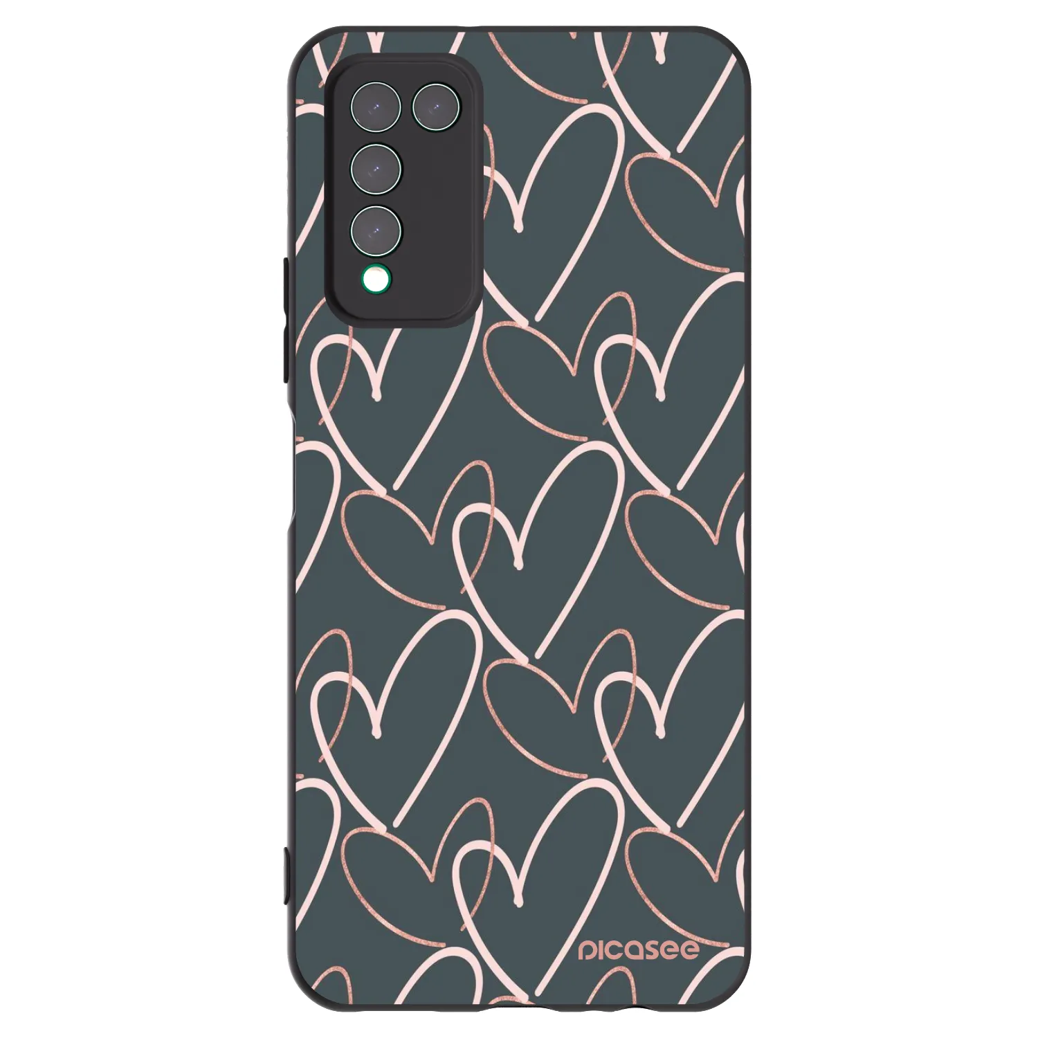 Picasee fekete szilikon tok az alábbi mobiltelefonokra Honor 10X Lite - Lots of love