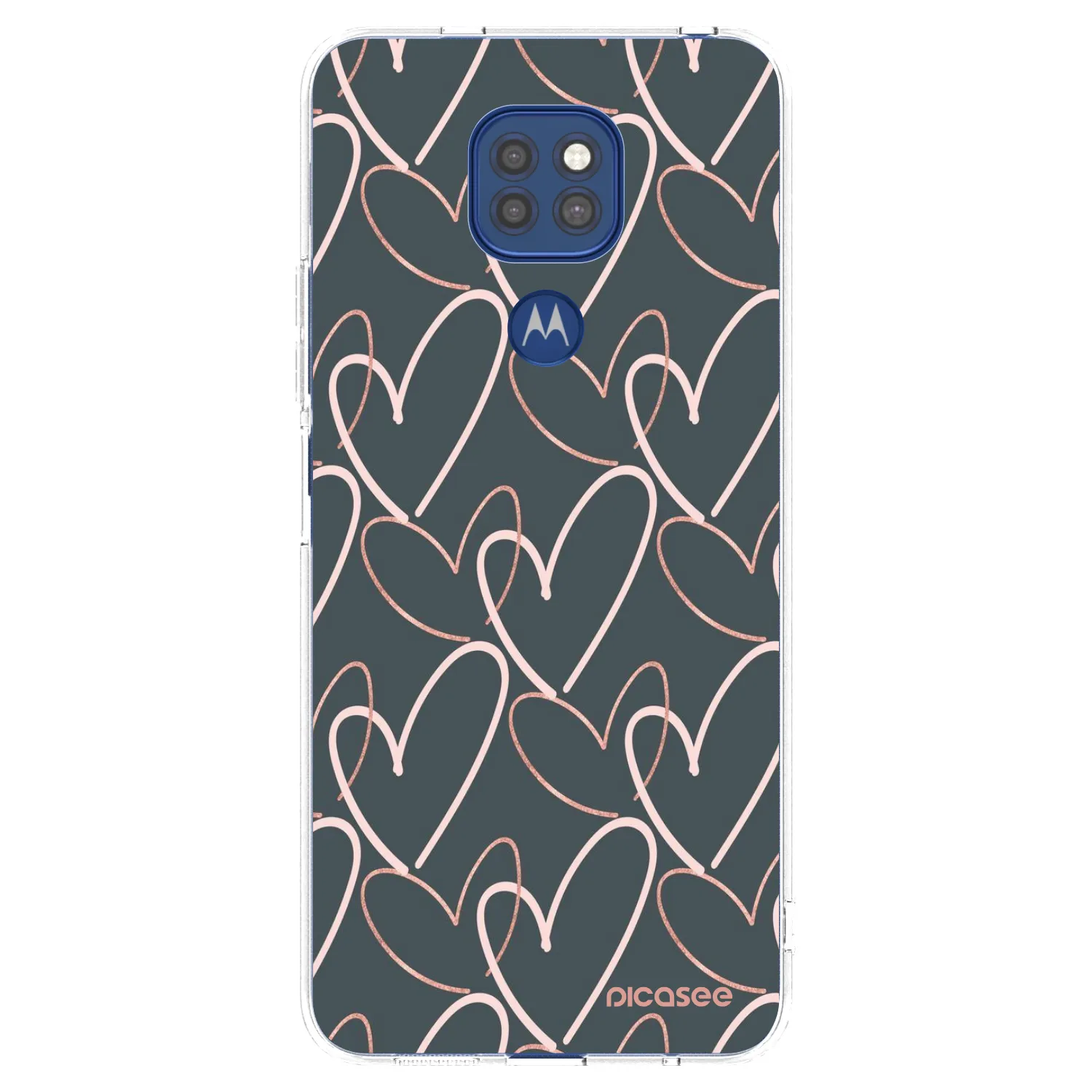 Picasee átlátszó szilikon tok az alábbi mobiltelefonokra Motorola Moto G9 Play - Lots of love