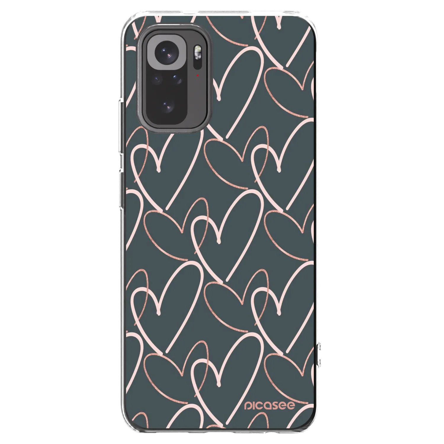 Picasee átlátszó szilikon tok az alábbi mobiltelefonokra Xiaomi Redmi Note 10 - Lots of love