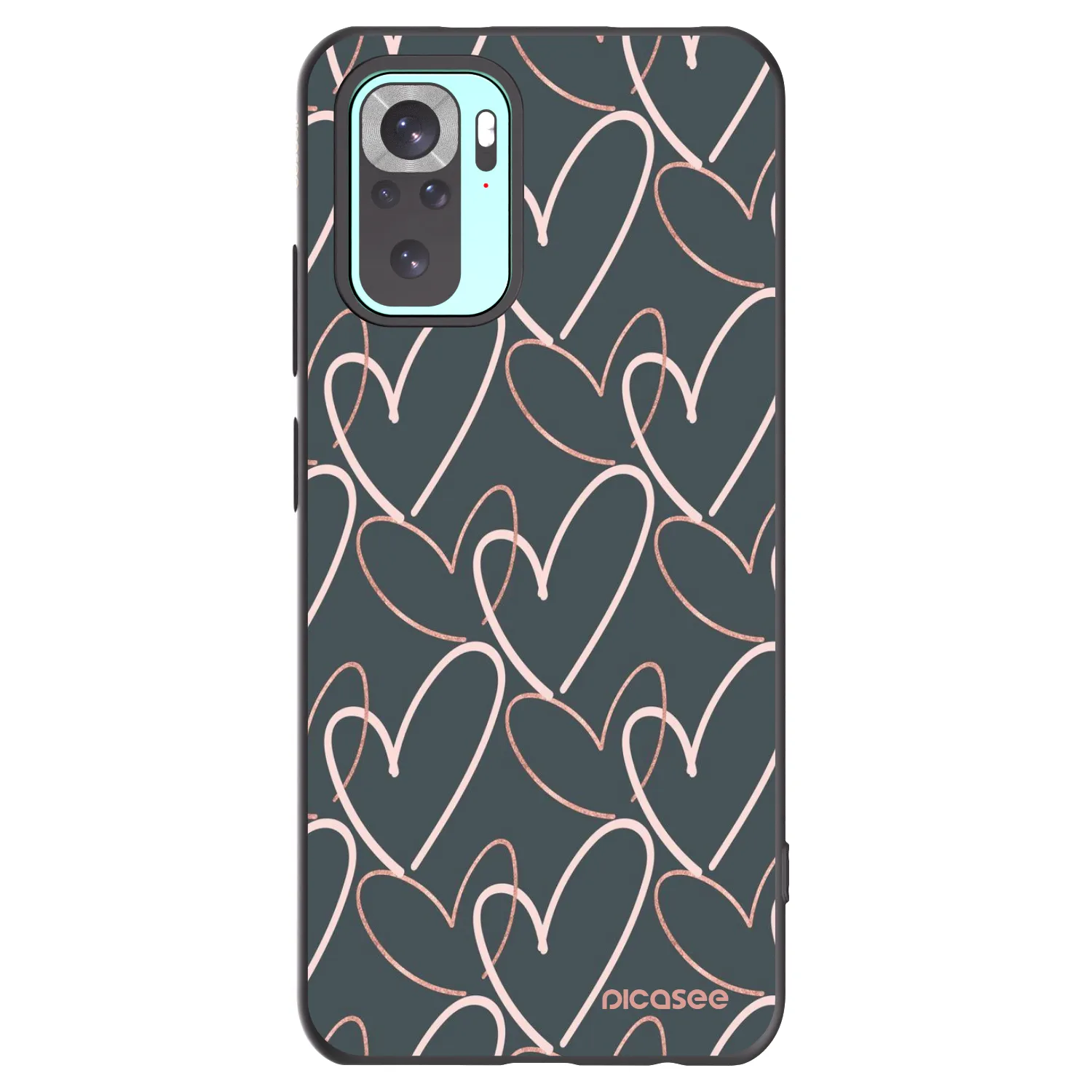 Picasee fekete szilikon tok az alábbi mobiltelefonokra Xiaomi Redmi Note 10 Pro - Lots of love