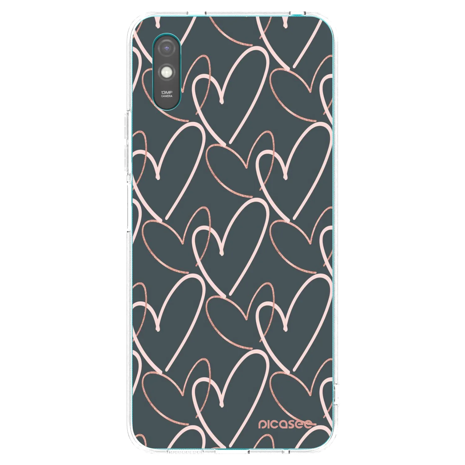 Picasee átlátszó szilikon tok az alábbi mobiltelefonokra Xiaomi Redmi 9AT - Lots of love