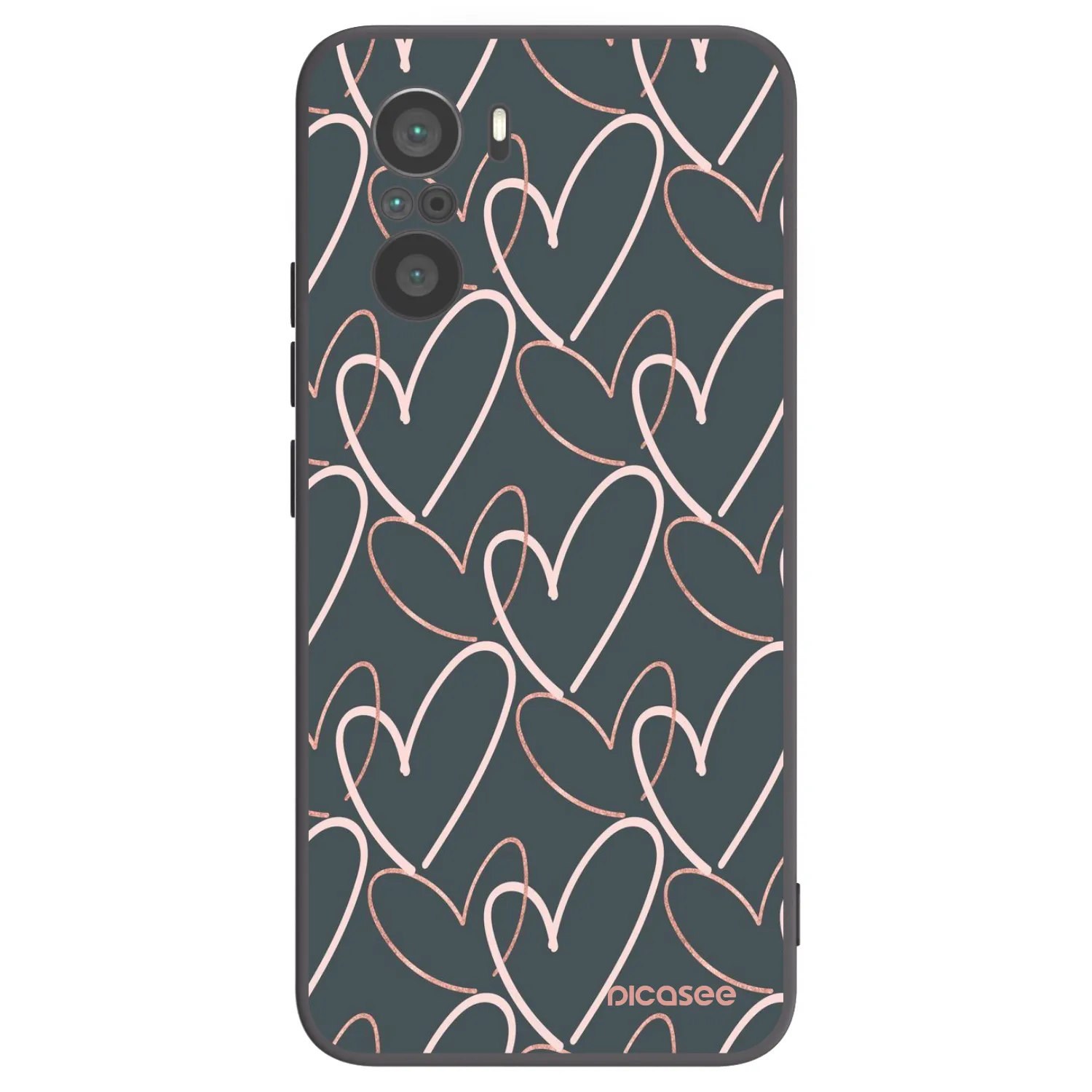 Picasee fekete szilikon tok az alábbi mobiltelefonokra Xiaomi Poco F3 - Lots of love