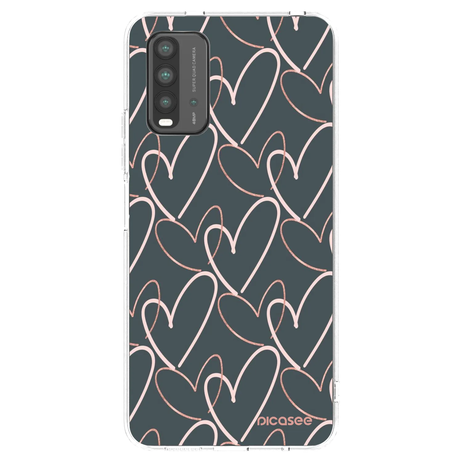 Picasee fekete szilikon tok az alábbi mobiltelefonokra Xiaomi Redmi 9T - Lots of love