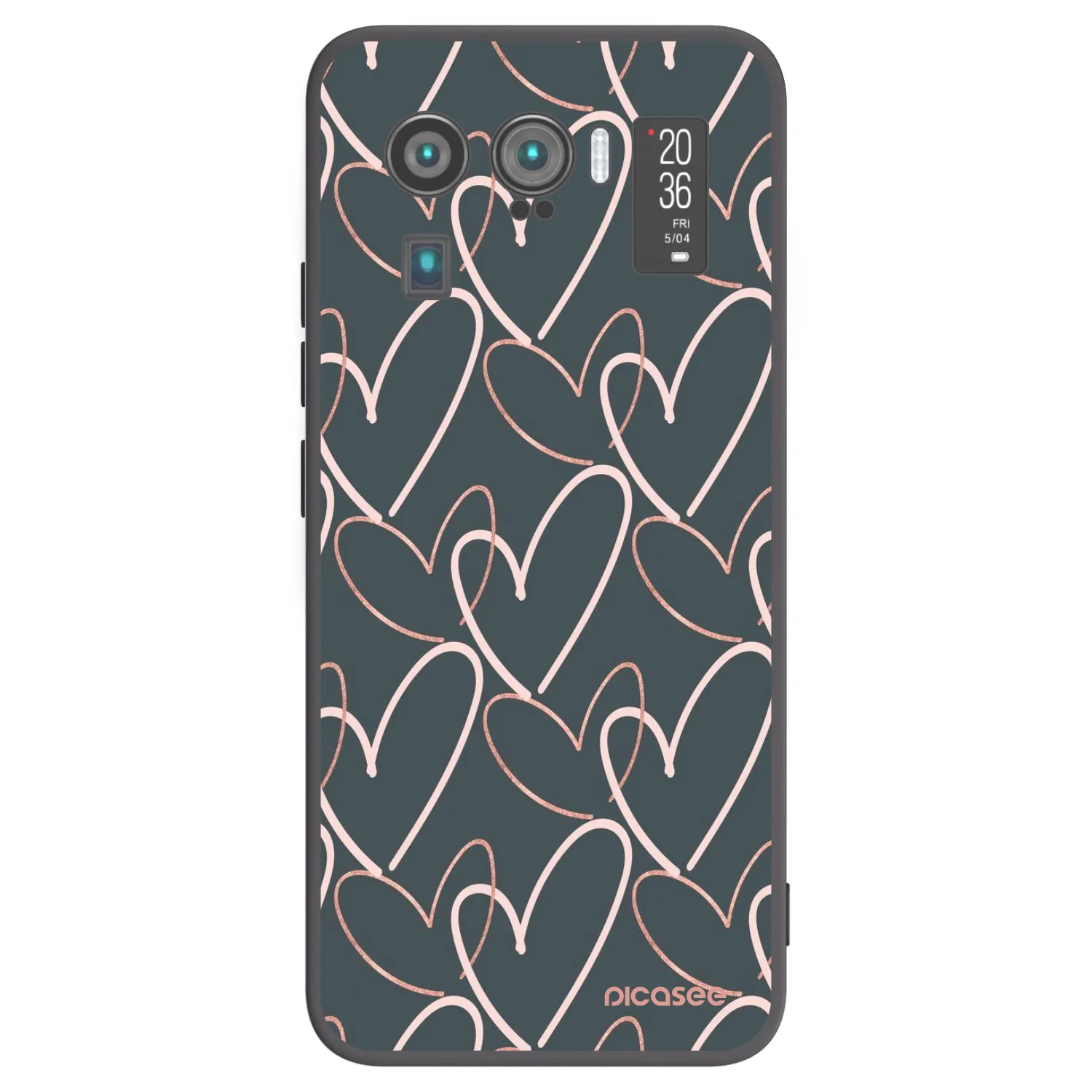 Picasee fekete szilikon tok az alábbi mobiltelefonokra Xiaomi Mi 11 Ultra - Lots of love