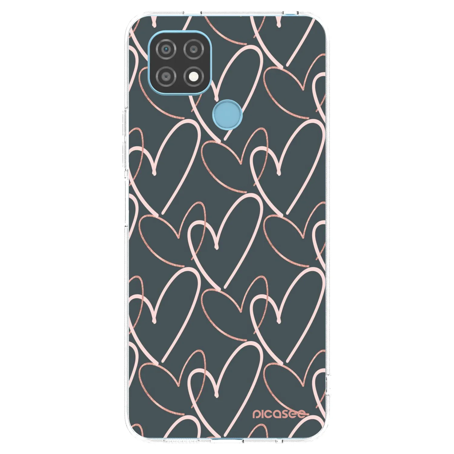Picasee átlátszó szilikon tok az alábbi mobiltelefonokra Realme C21 - Lots of love