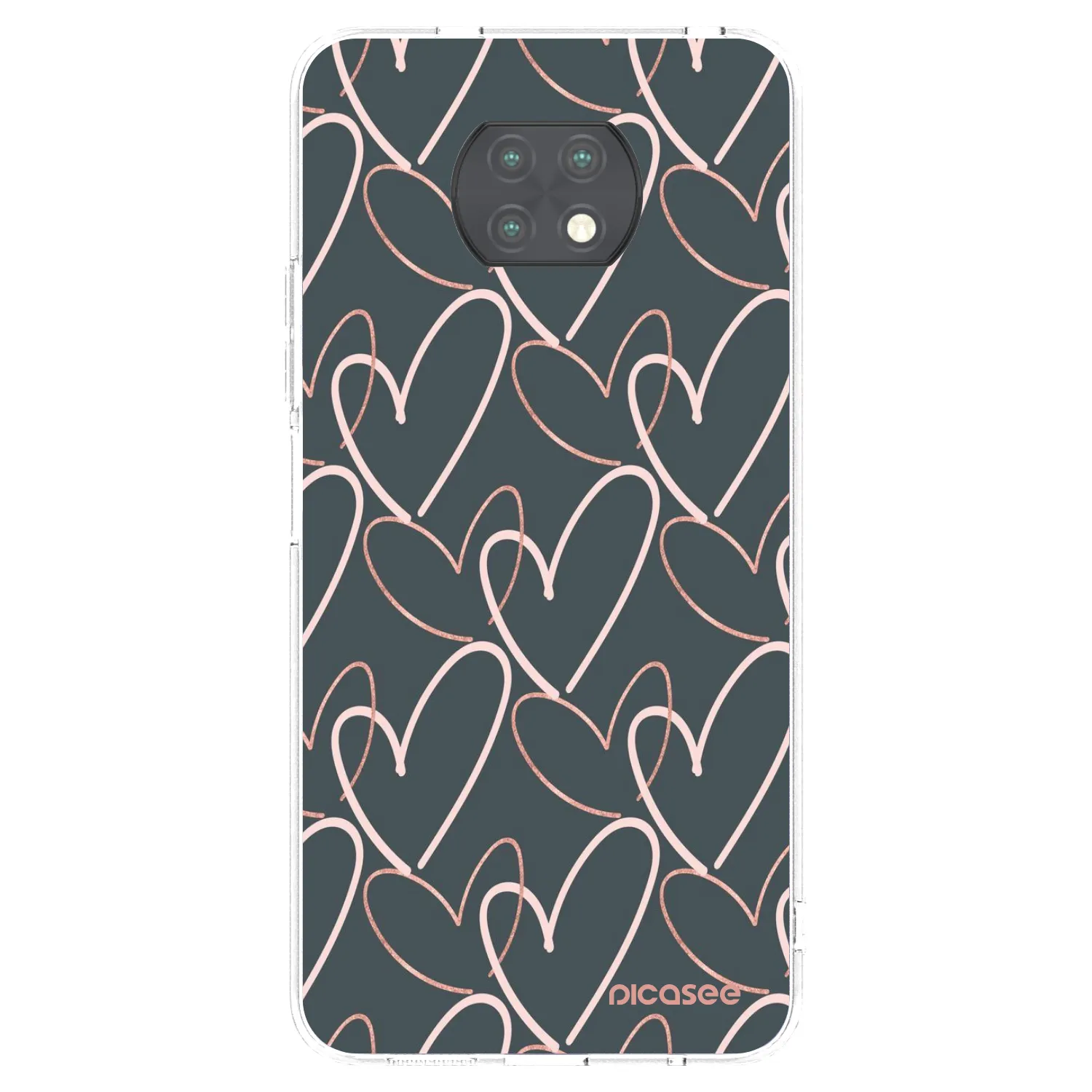 Picasee átlátszó szilikon tok az alábbi mobiltelefonokra Xiaomi Redmi Note 9T - Lots of love