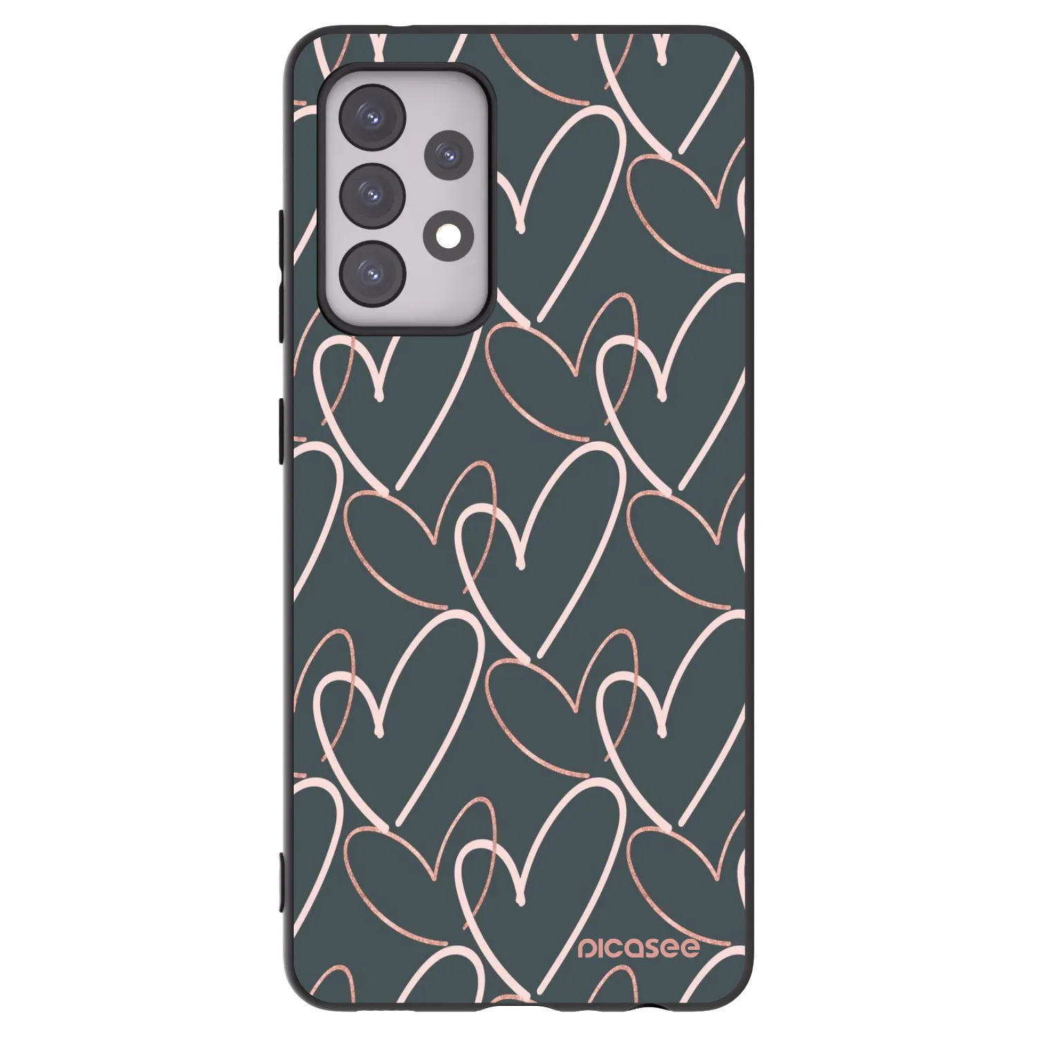 Picasee fekete szilikon tok az alábbi mobiltelefonokra Samsung Galaxy A52s 5G A528B - Lots of love