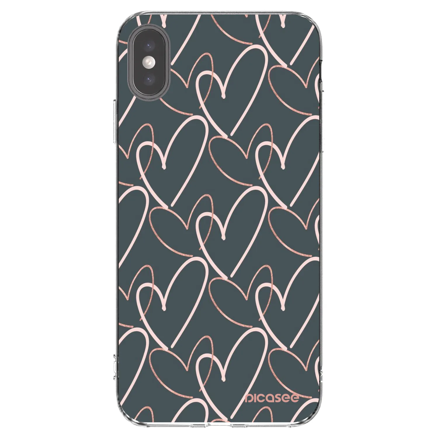 Picasee átlátszó szilikon tok az alábbi mobiltelefonokra Apple iPhone XS Max - Lots of love