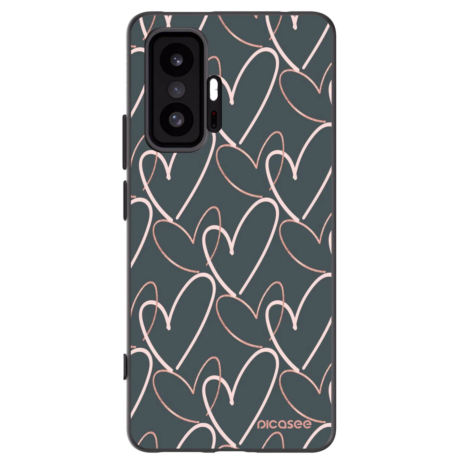 Picasee fekete szilikon tok az alábbi mobiltelefonokra Xiaomi 11T Pro - Lots of love