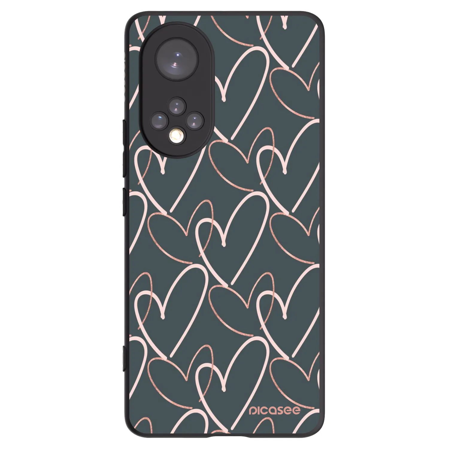 Picasee fekete szilikon tok az alábbi mobiltelefonokra Huawei Nova 9 - Lots of love