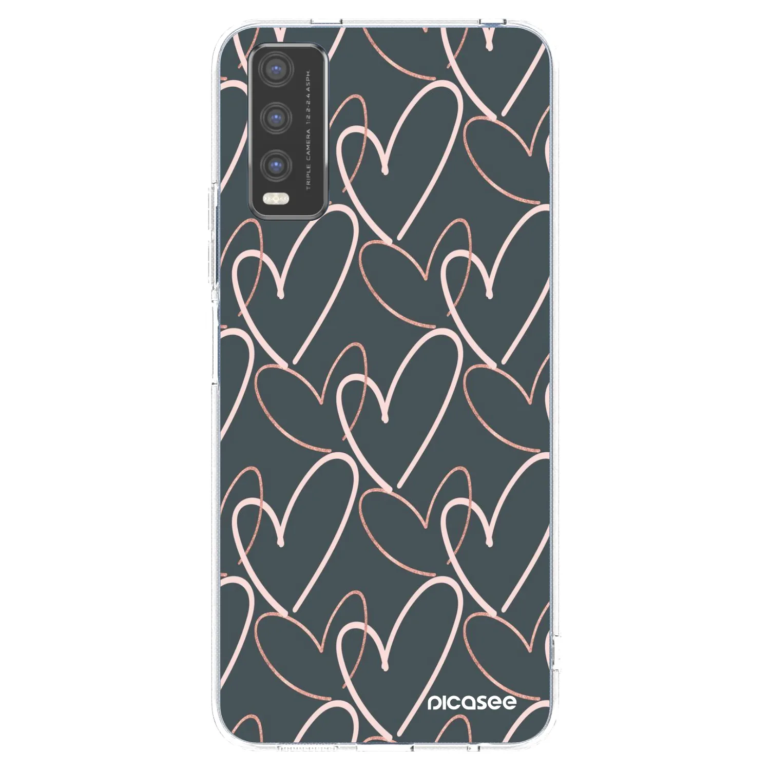 Picasee átlátszó szilikon tok az alábbi mobiltelefonokra Vivo Y20s - Lots of love