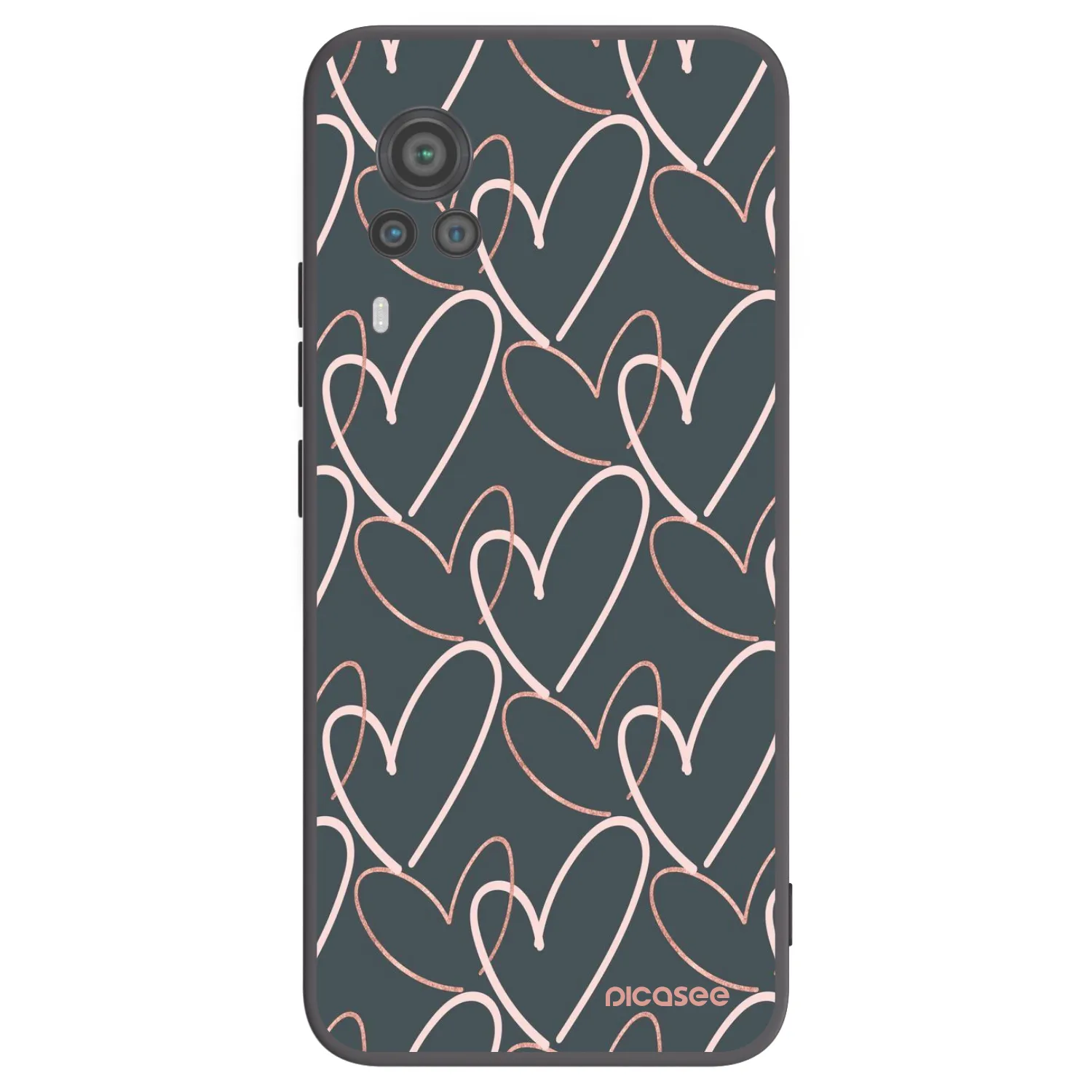 Picasee fekete szilikon tok az alábbi mobiltelefonokra Vivo X60 Pro 5G - Lots of love