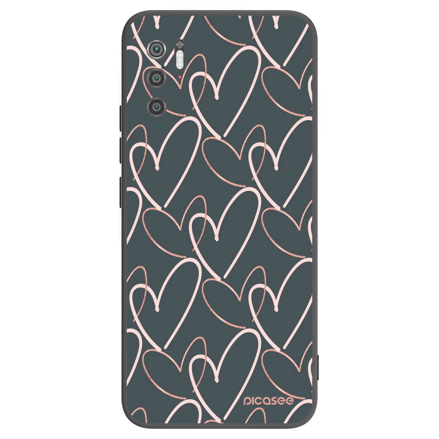 Picasee fekete szilikon tok az alábbi mobiltelefonokra Xiaomi Poco M3 Pro 5G - Lots of love