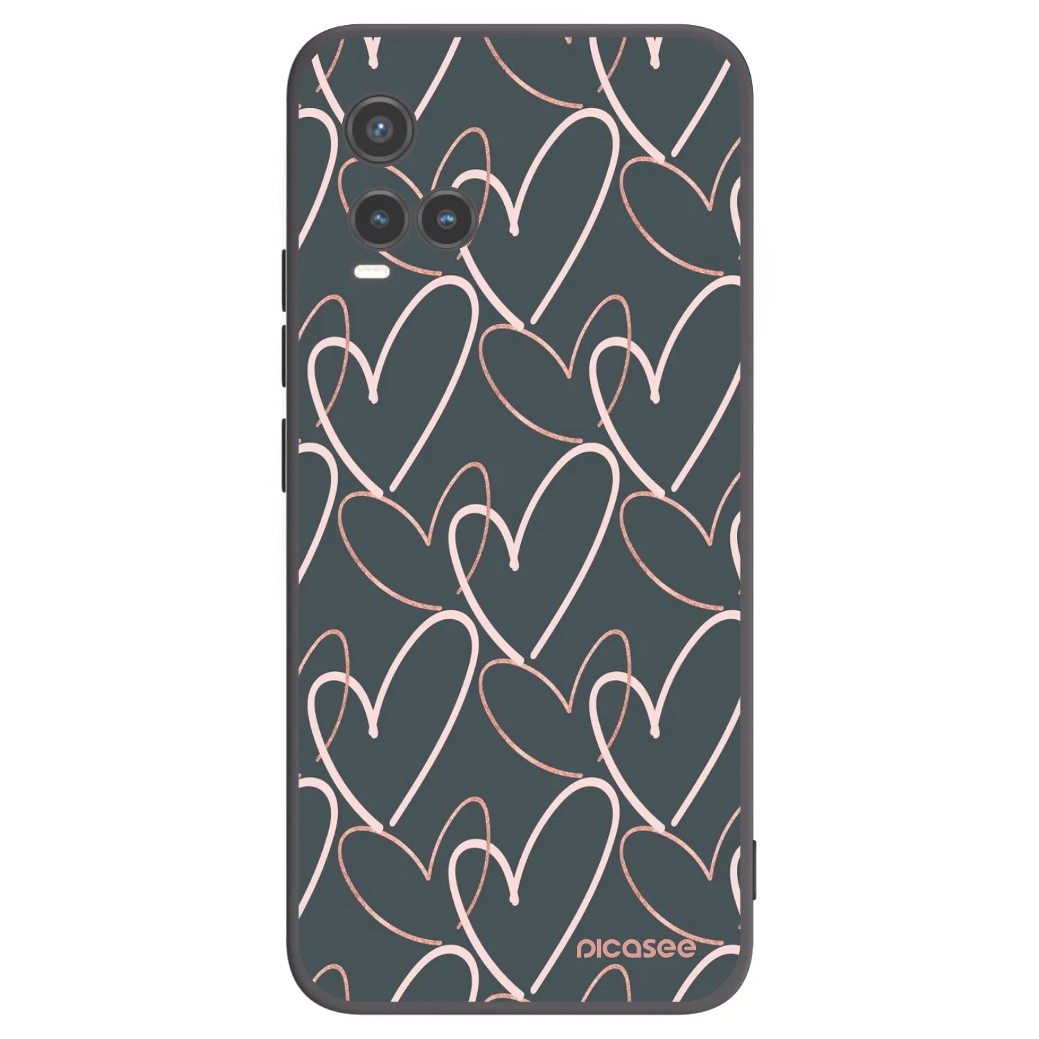 Picasee fekete szilikon tok az alábbi mobiltelefonokra Vivo Y33s - Lots of love