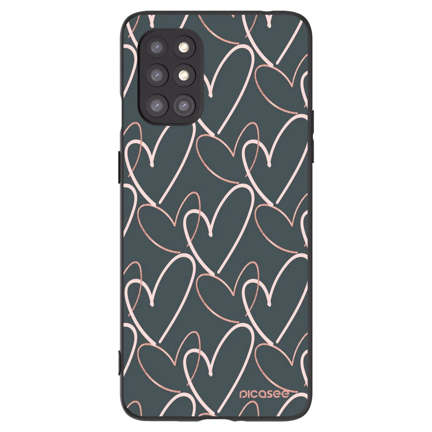 Picasee fekete szilikon tok az alábbi mobiltelefonokra OnePlus 8T - Lots of love