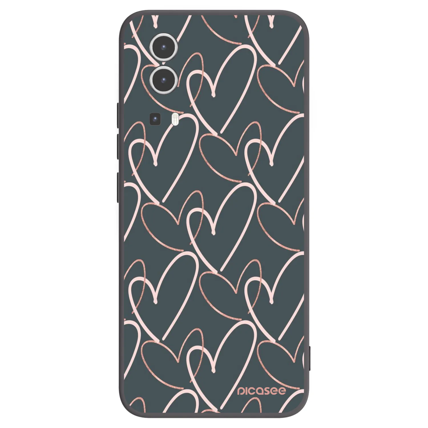 Picasee fekete szilikon tok az alábbi mobiltelefonokra Vivo Y72 5G - Lots of love