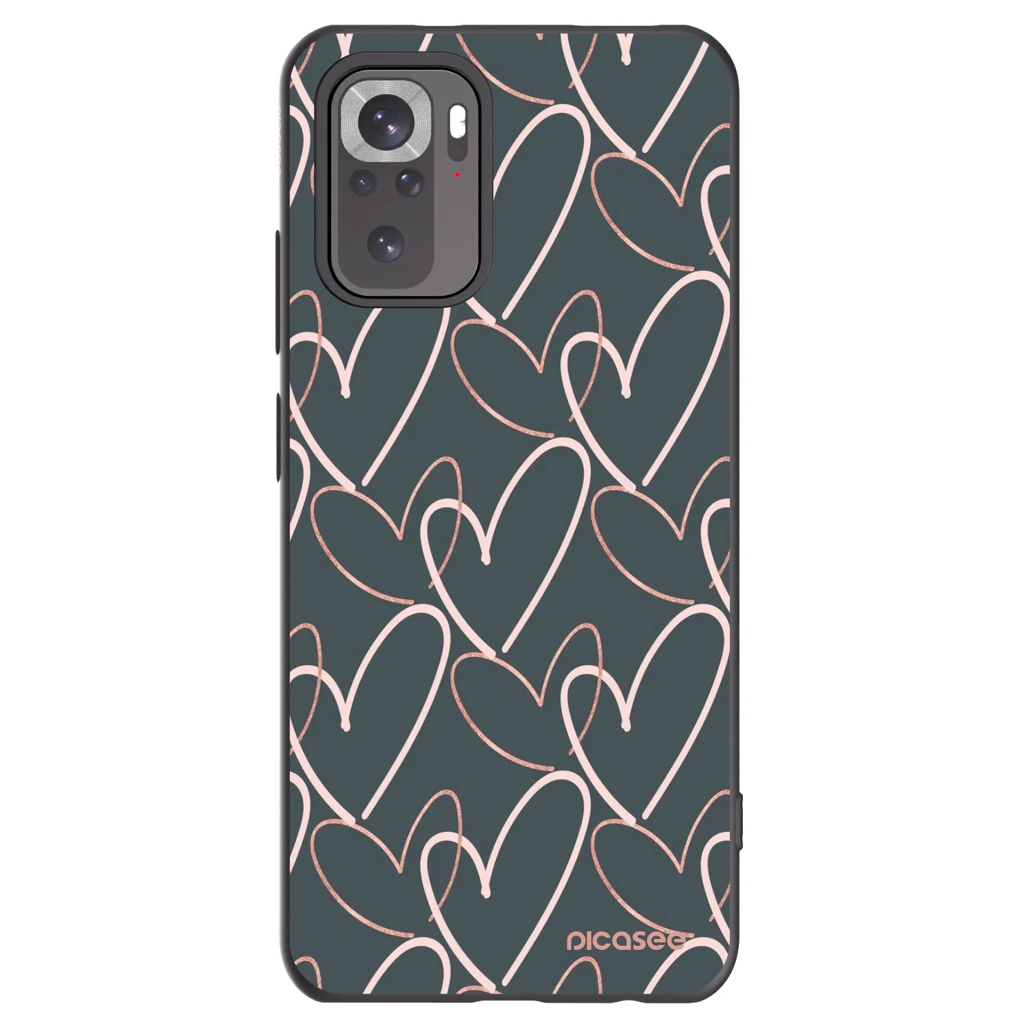 Picasee fekete szilikon tok az alábbi mobiltelefonokra Xiaomi Redmi Note 11S 4G - Lots of love