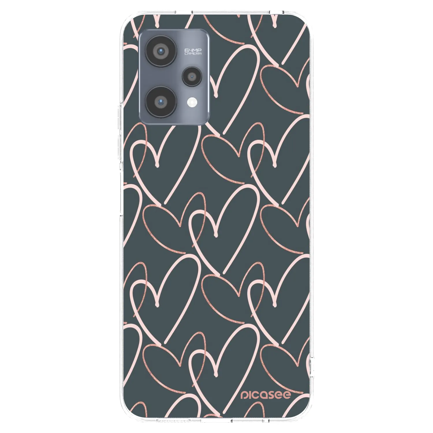 Picasee átlátszó szilikon tok az alábbi mobiltelefonokra Realme 9 Pro 5G - Lots of love
