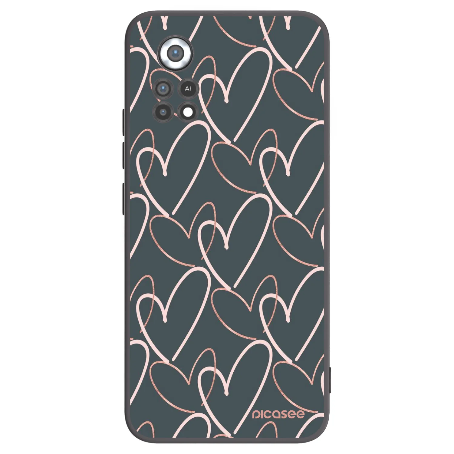 Picasee fekete szilikon tok az alábbi mobiltelefonokra Xiaomi Poco X4 Pro 5G - Lots of love