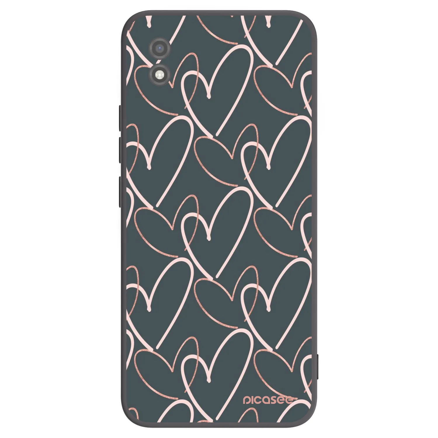Picasee fekete szilikon tok az alábbi mobiltelefonokra Realme C11 (2021) - Lots of love