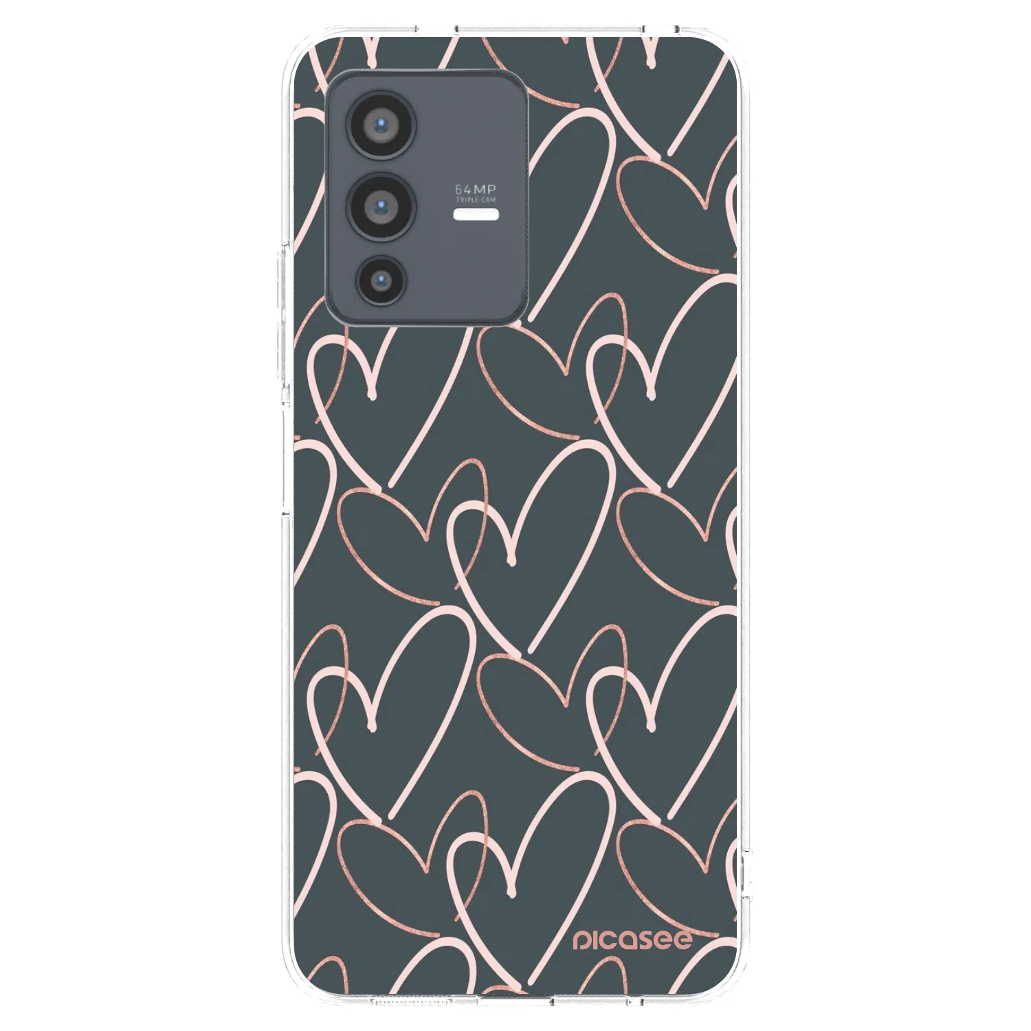 Picasee átlátszó szilikon tok az alábbi mobiltelefonokra Vivo V23 5G - Lots of love