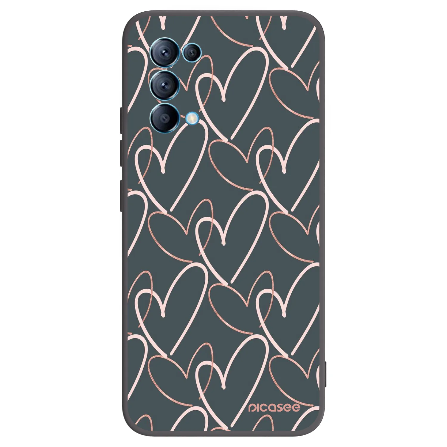 Picasee fekete szilikon tok az alábbi mobiltelefonokra OPPO Reno 5 5G - Lots of love