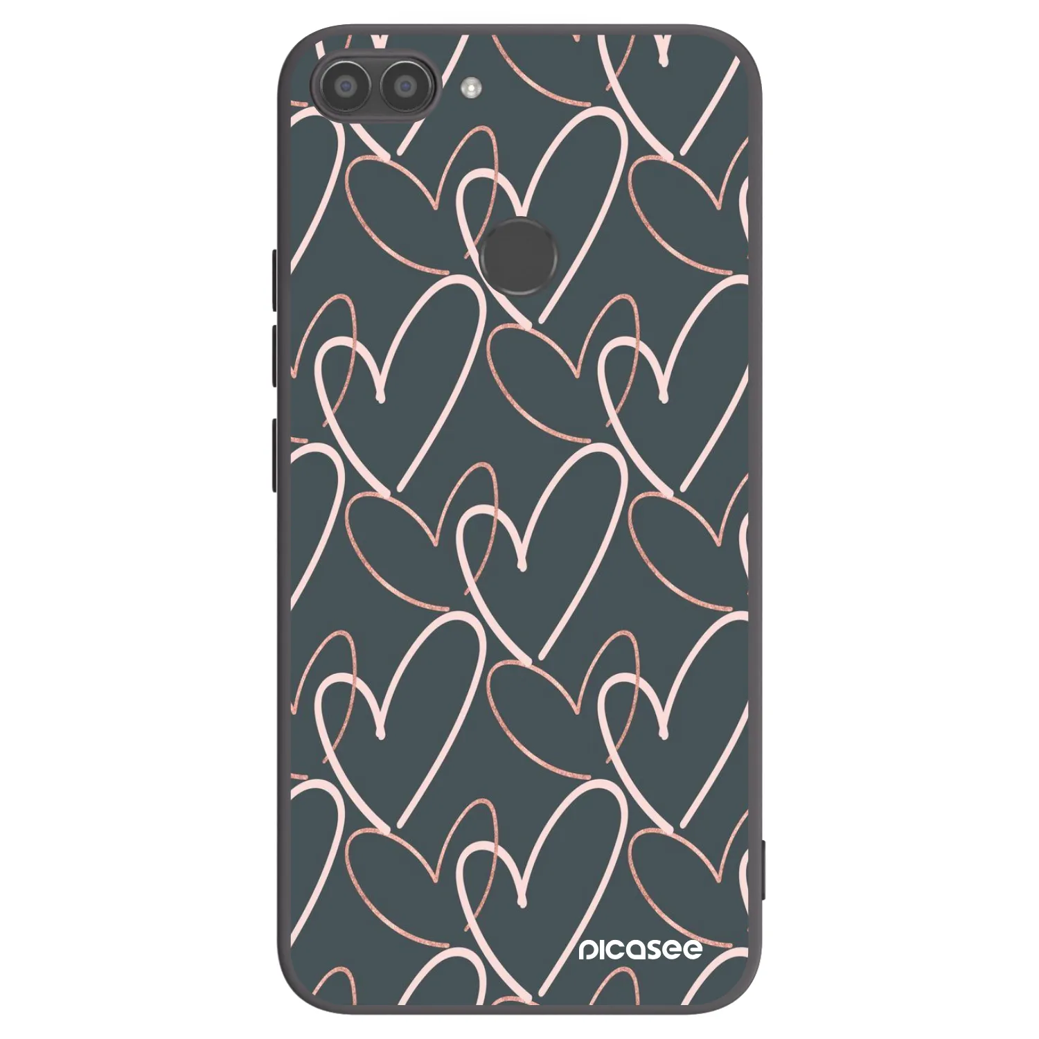 Picasee fekete szilikon tok az alábbi mobiltelefonokra Huawei P Smart - Lots of love