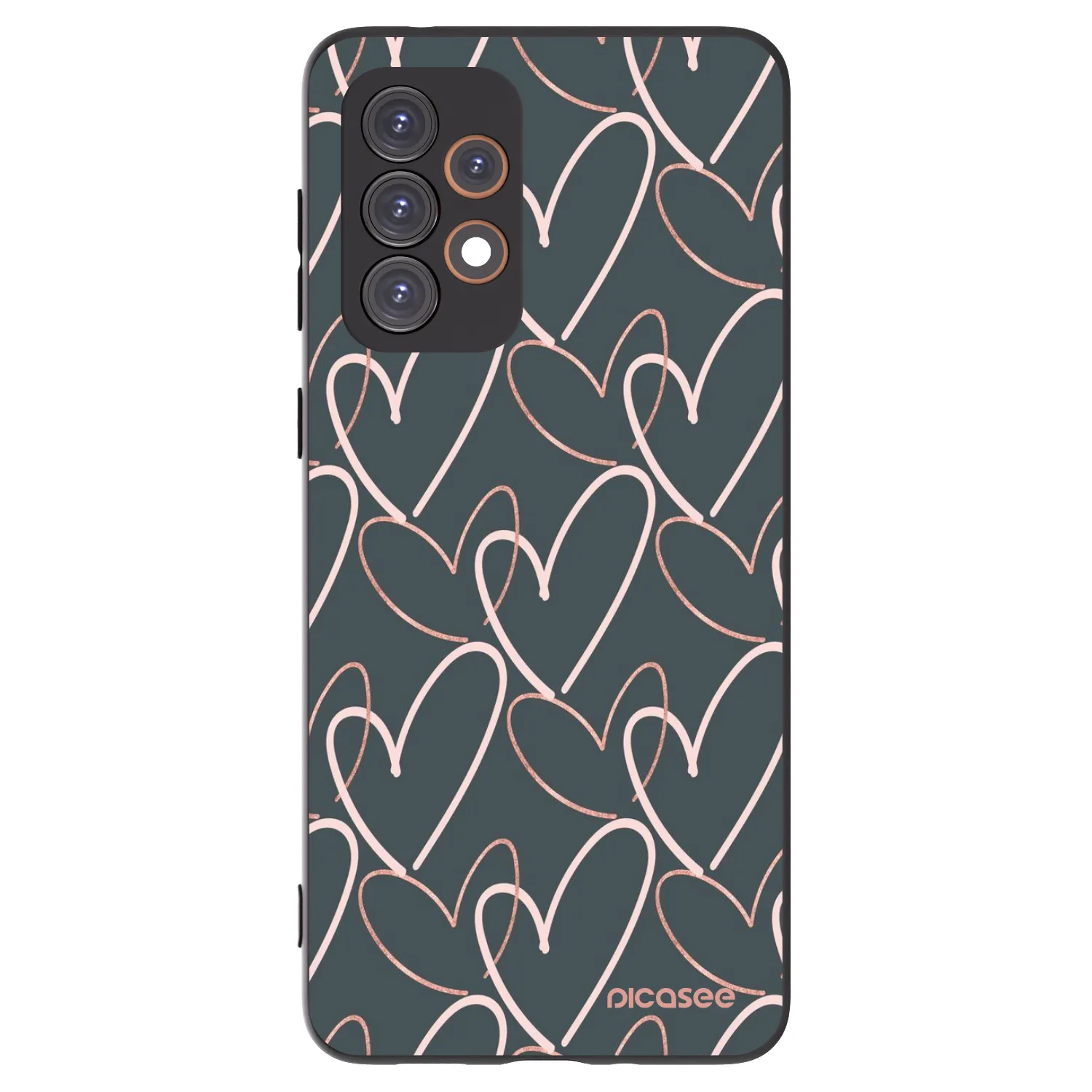 Picasee fekete szilikon tok az alábbi mobiltelefonokra Samsung Galaxy A33 5G A336 - Lots of love
