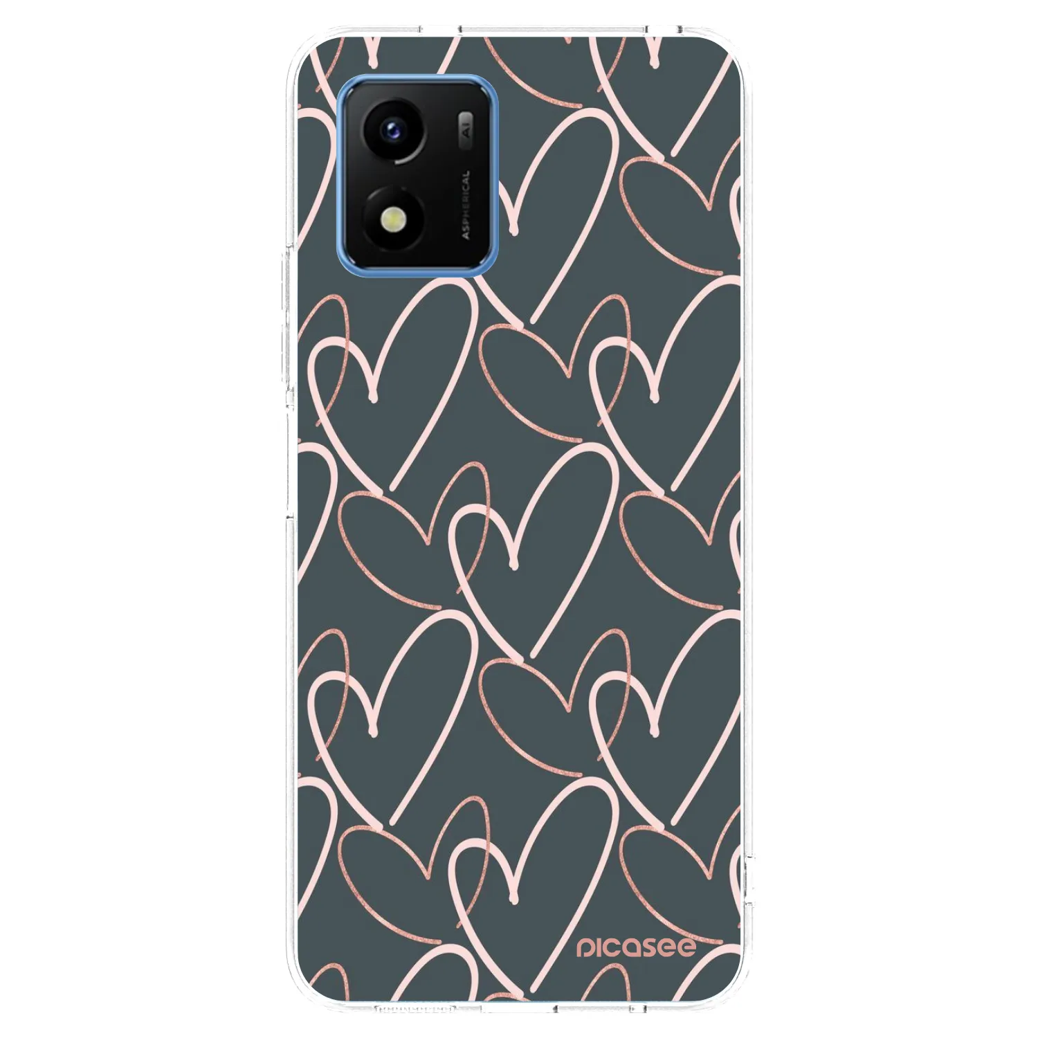 Picasee átlátszó szilikon tok az alábbi mobiltelefonokra Vivo Y01 - Lots of love