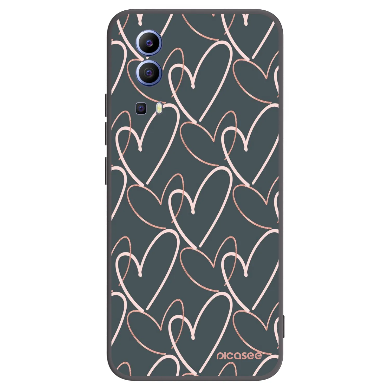 Picasee fekete szilikon tok az alábbi mobiltelefonokra Vivo Y52 5G - Lots of love