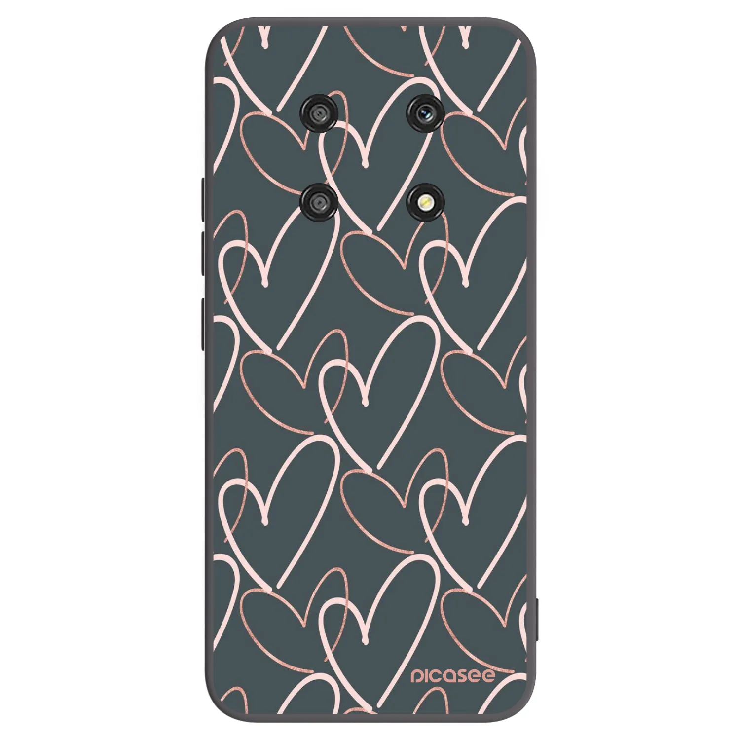 Picasee fekete szilikon tok az alábbi mobiltelefonokra Honor Magic4 Lite 5G - Lots of love
