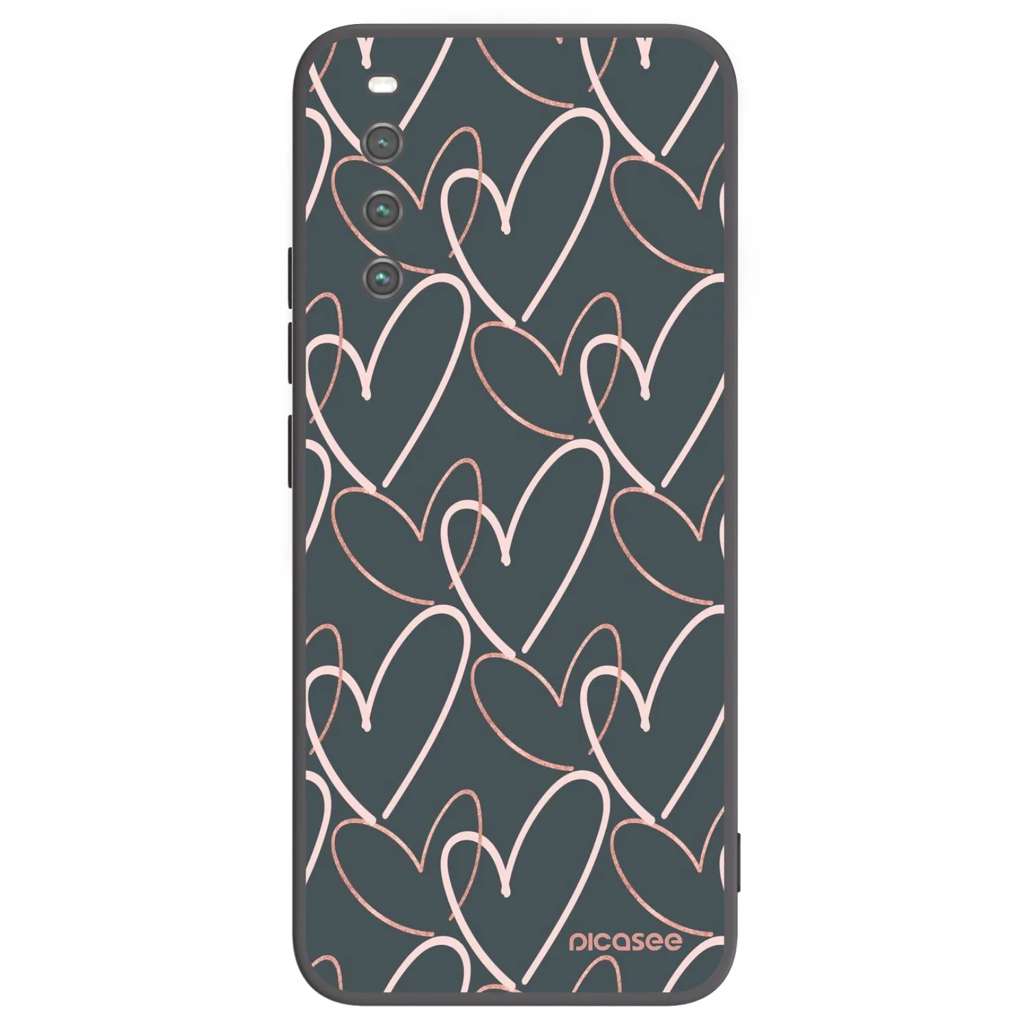 Picasee fekete szilikon tok az alábbi mobiltelefonokra Sony Xperia 10 IV 5G - Lots of love