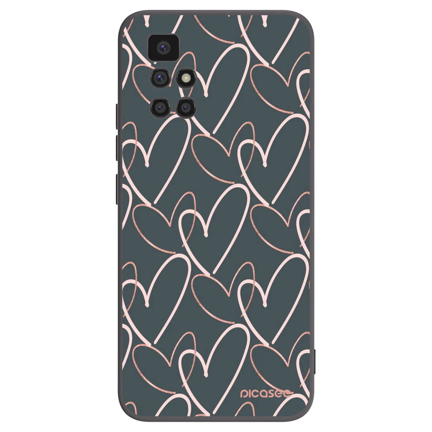 Picasee fekete szilikon tok az alábbi mobiltelefonokra Xiaomi Redmi 10 (2022) - Lots of love