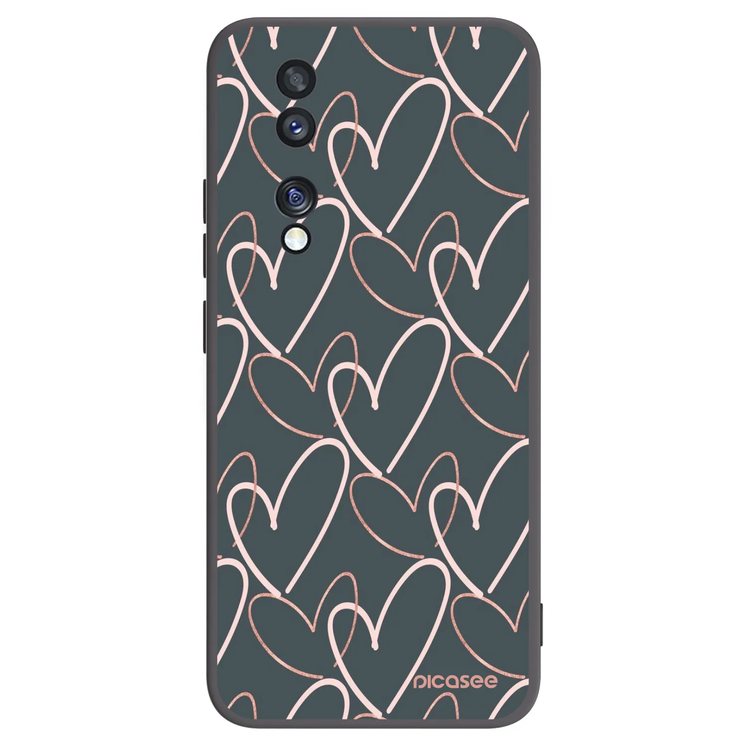 Picasee fekete szilikon tok az alábbi mobiltelefonokra Honor 70 - Lots of love