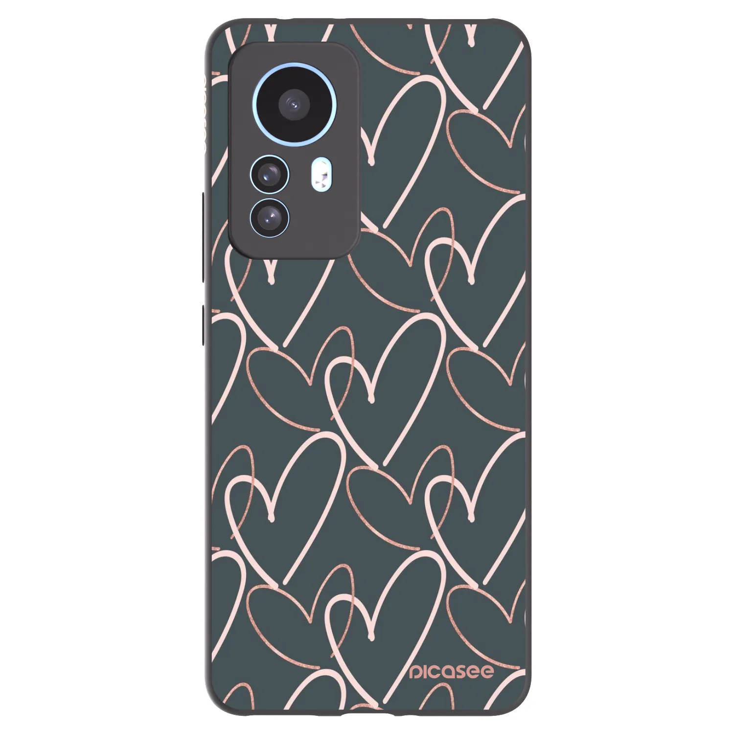 Picasee fekete szilikon tok az alábbi mobiltelefonokra Xiaomi 12T - Lots of love