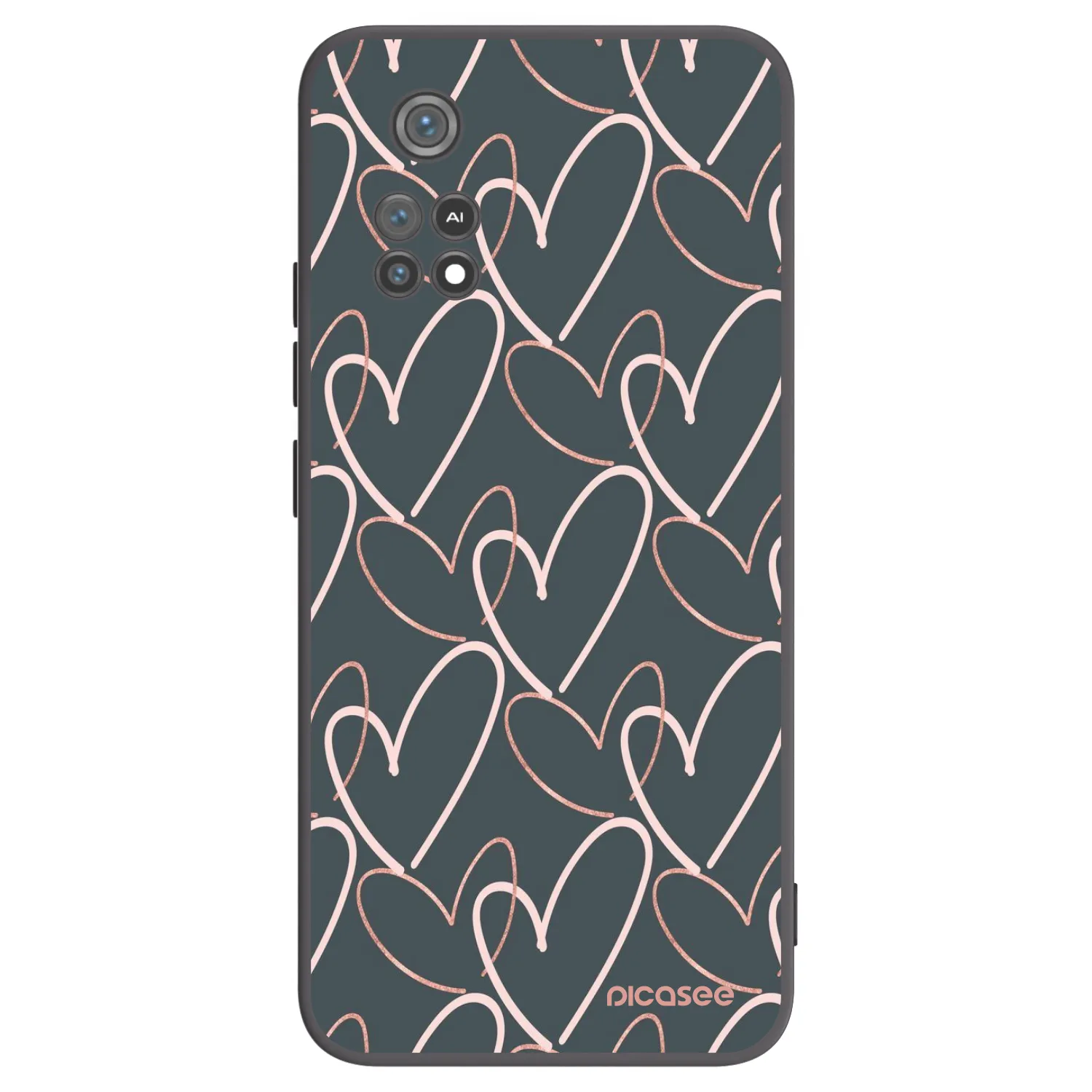 Picasee fekete szilikon tok az alábbi mobiltelefonokra Xiaomi Poco M4 Pro - Lots of love