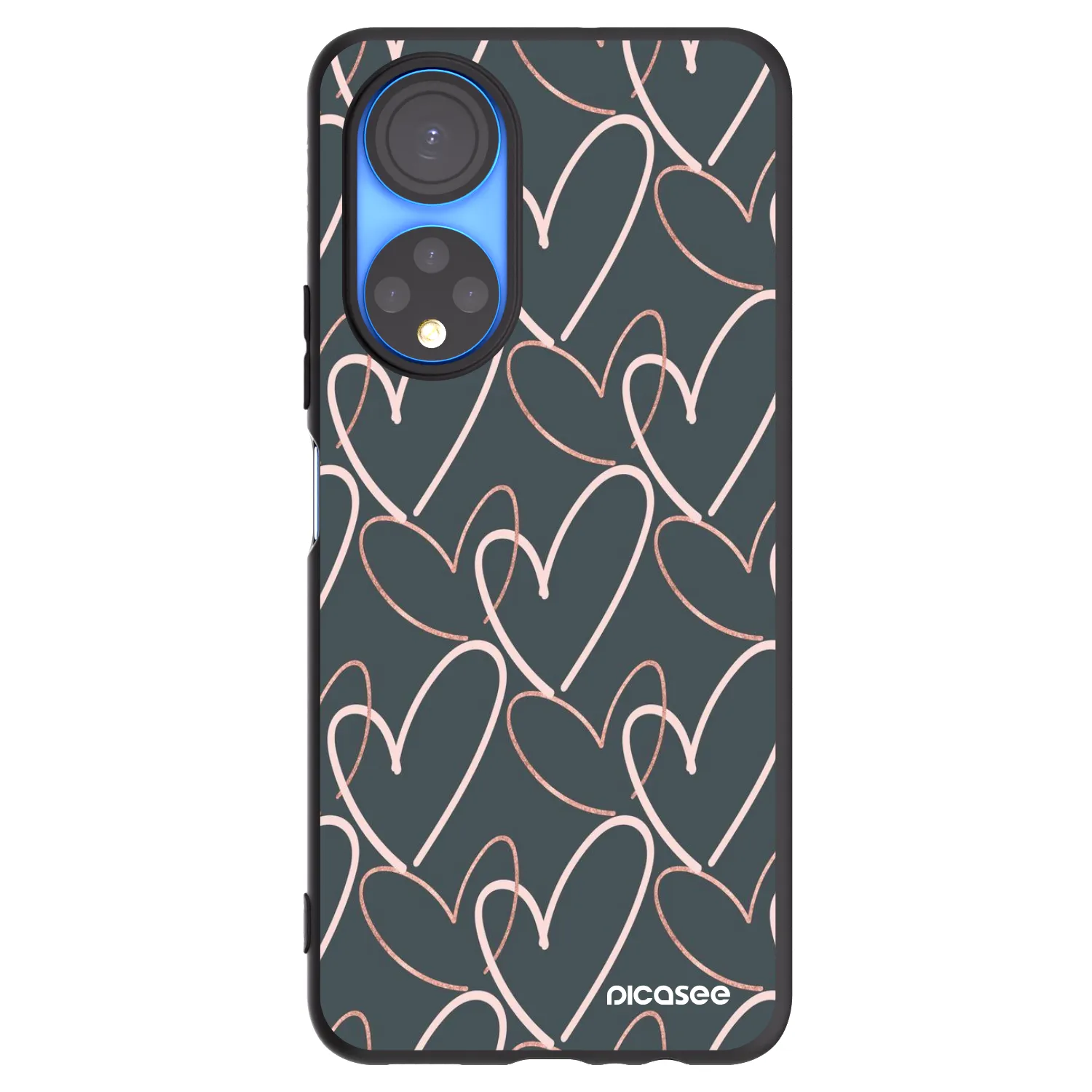 Picasee fekete szilikon tok az alábbi mobiltelefonokra Honor X7 - Lots of love