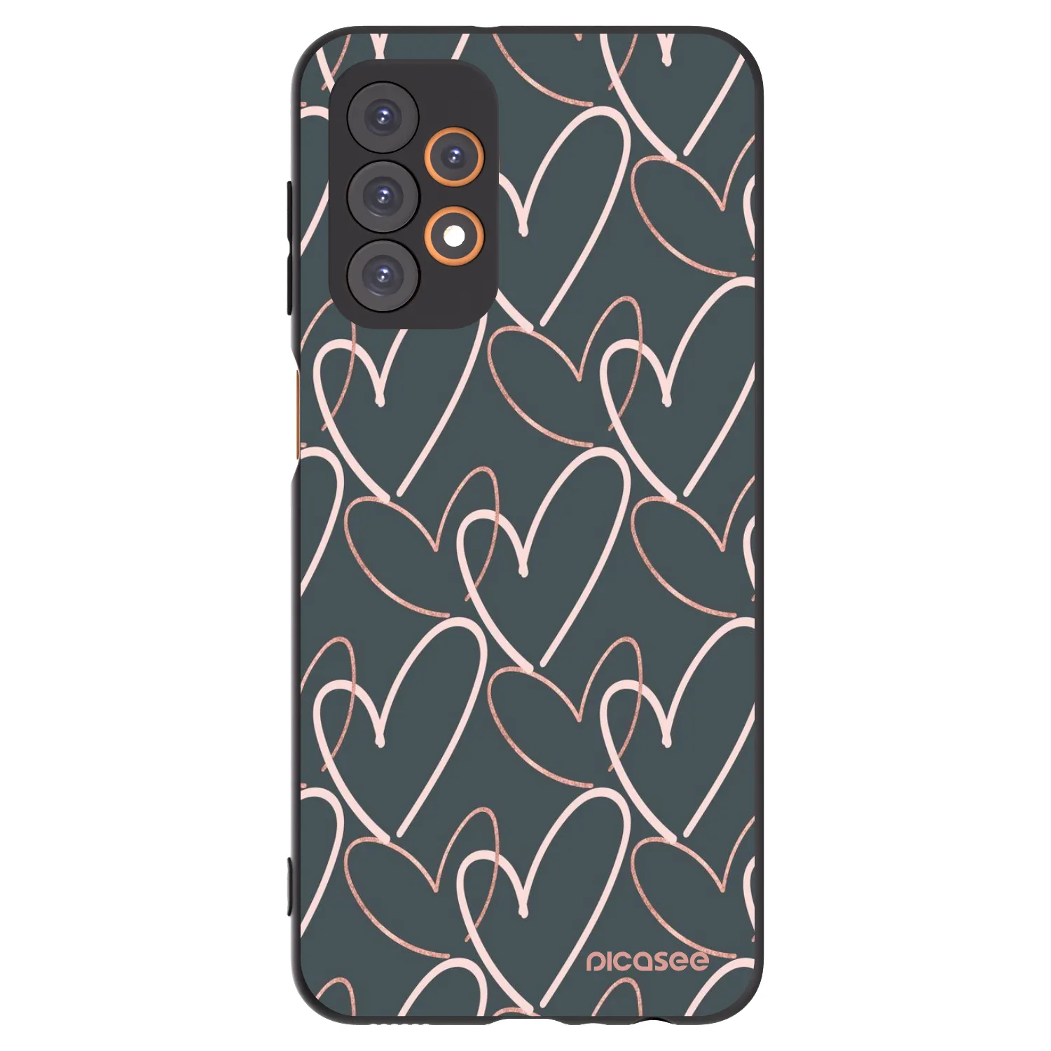 Picasee fekete szilikon tok az alábbi mobiltelefonokra Samsung Galaxy A23 A236B 5G - Lots of love