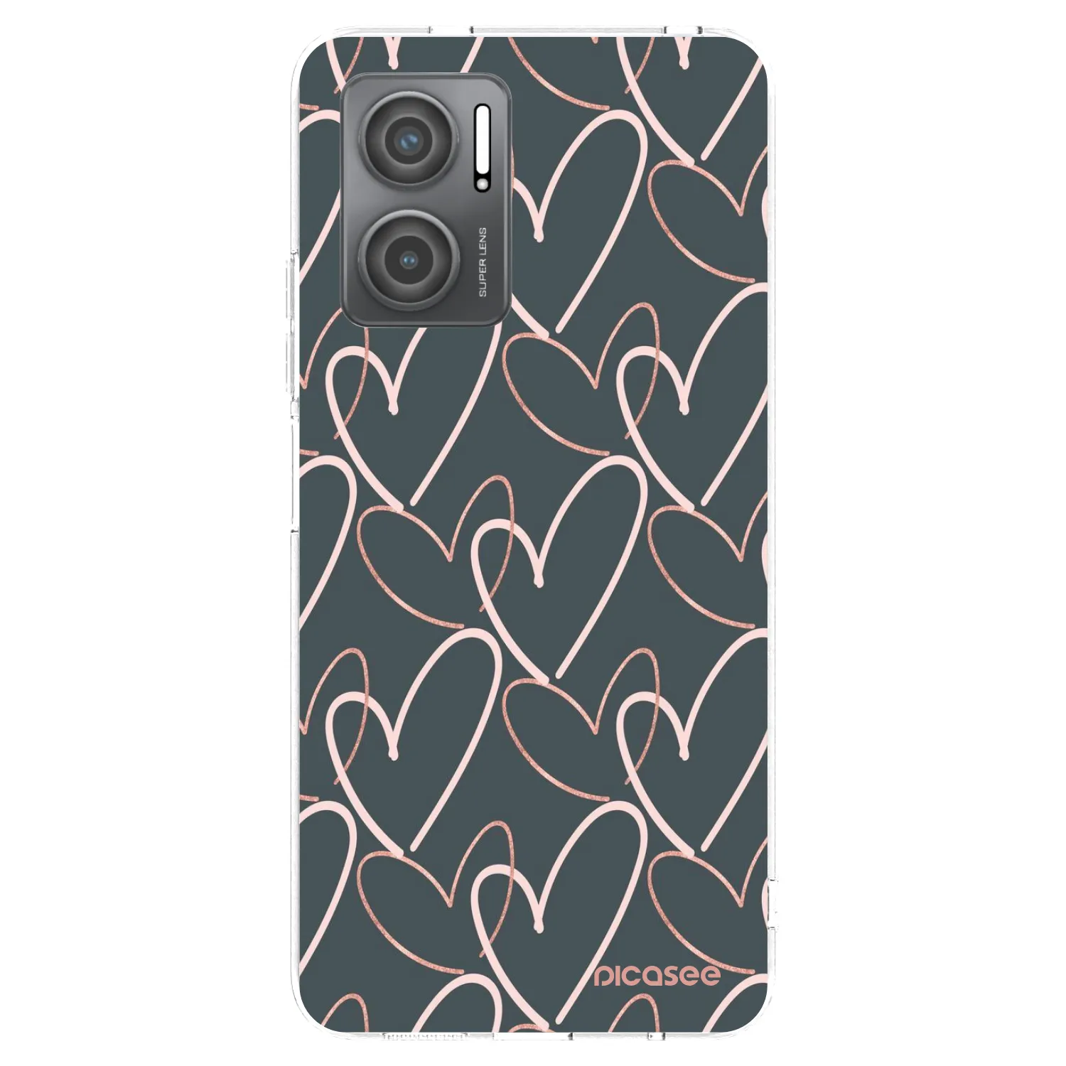 Picasee átlátszó szilikon tok az alábbi mobiltelefonokra Xiaomi Redmi 10 5G - Lots of love