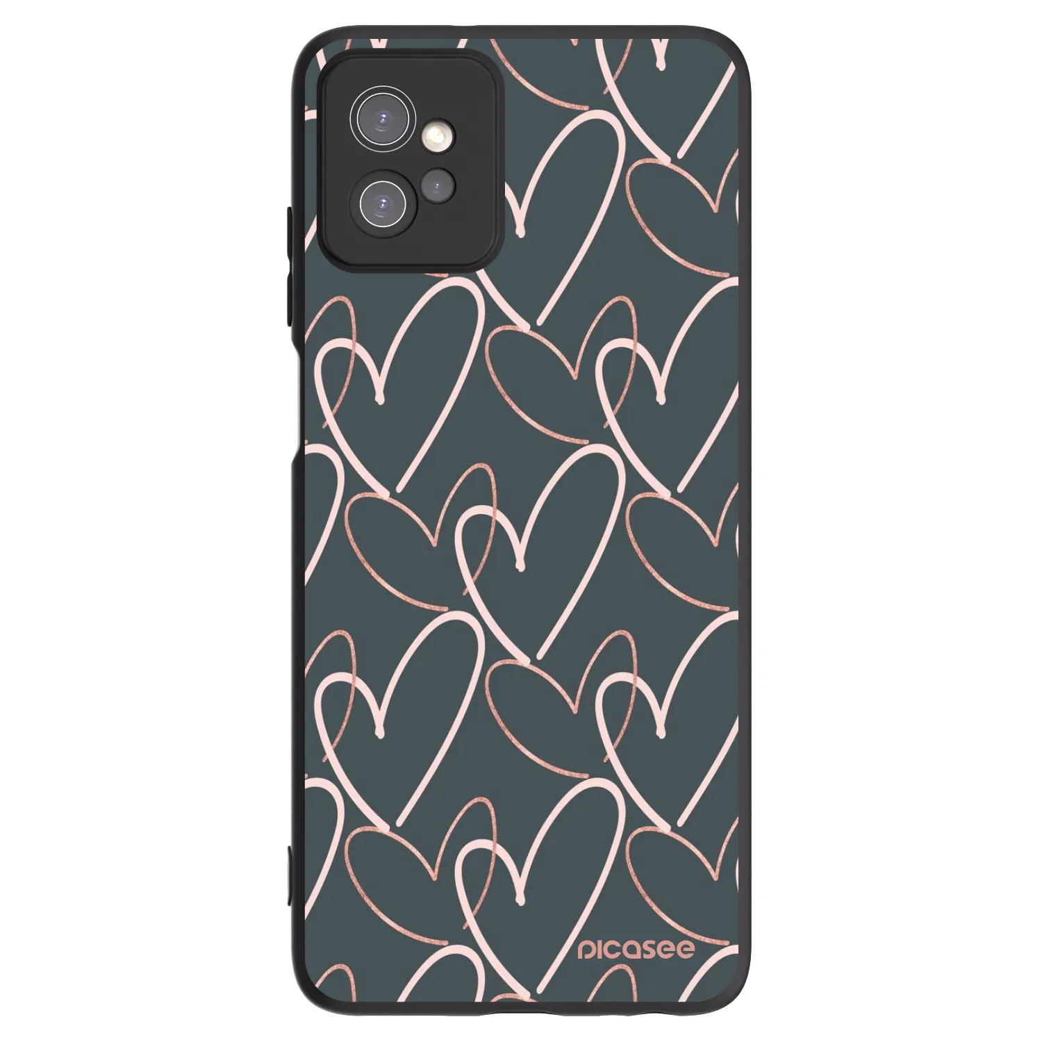 Picasee fekete szilikon tok az alábbi mobiltelefonokra Motorola Moto G32 - Lots of love