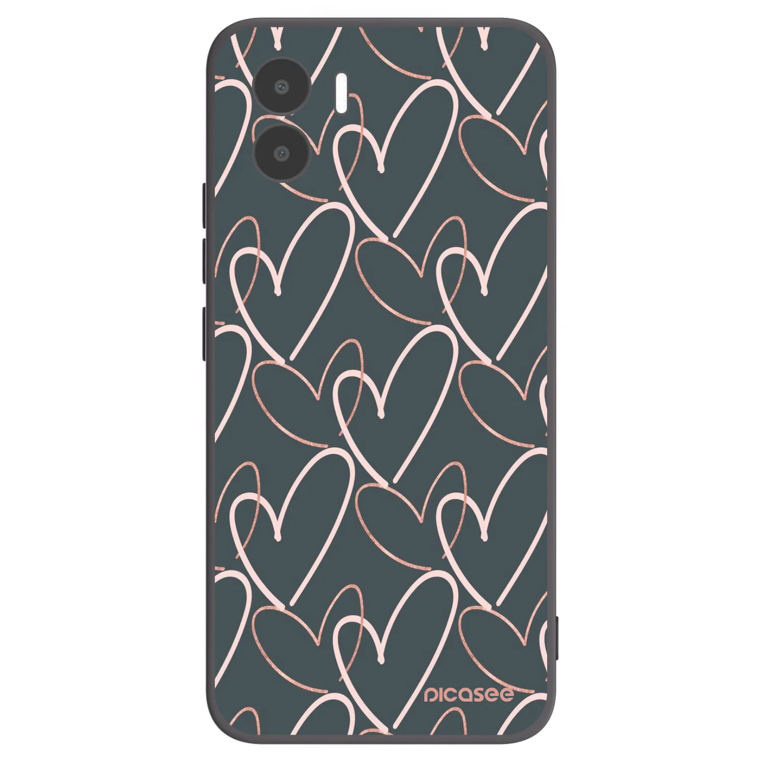 Picasee fekete szilikon tok az alábbi mobiltelefonokra Xiaomi Redmi A1 - Lots of love