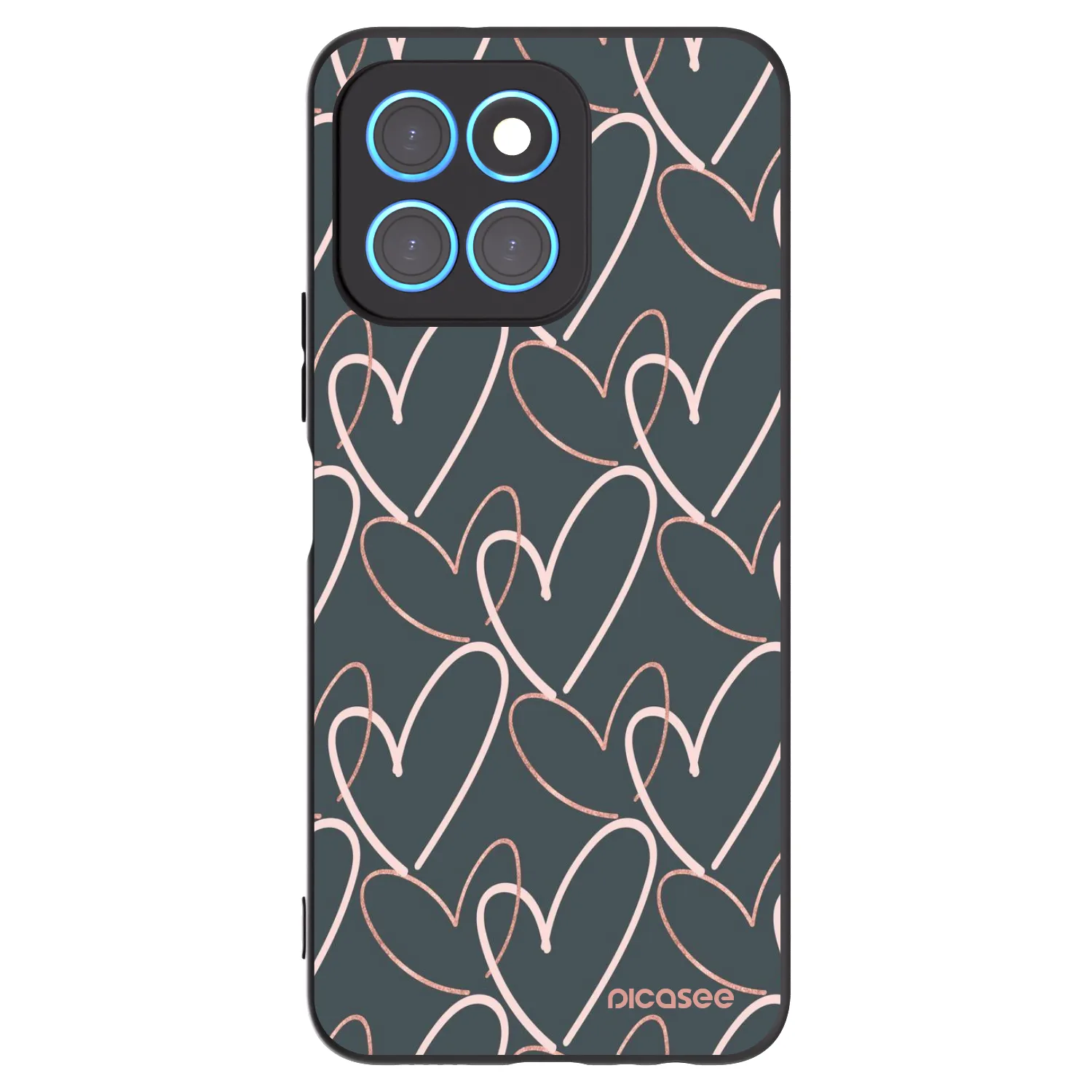 Picasee fekete szilikon tok az alábbi mobiltelefonokra Honor X6 - Lots of love