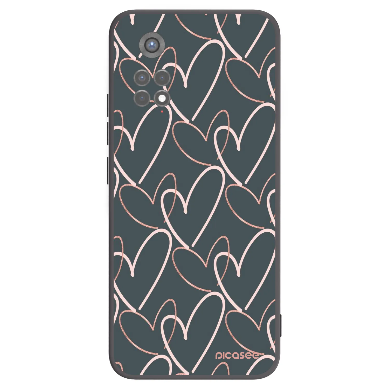 Picasee fekete szilikon tok az alábbi mobiltelefonokra Xiaomi Redmi Note 11S 5G - Lots of love