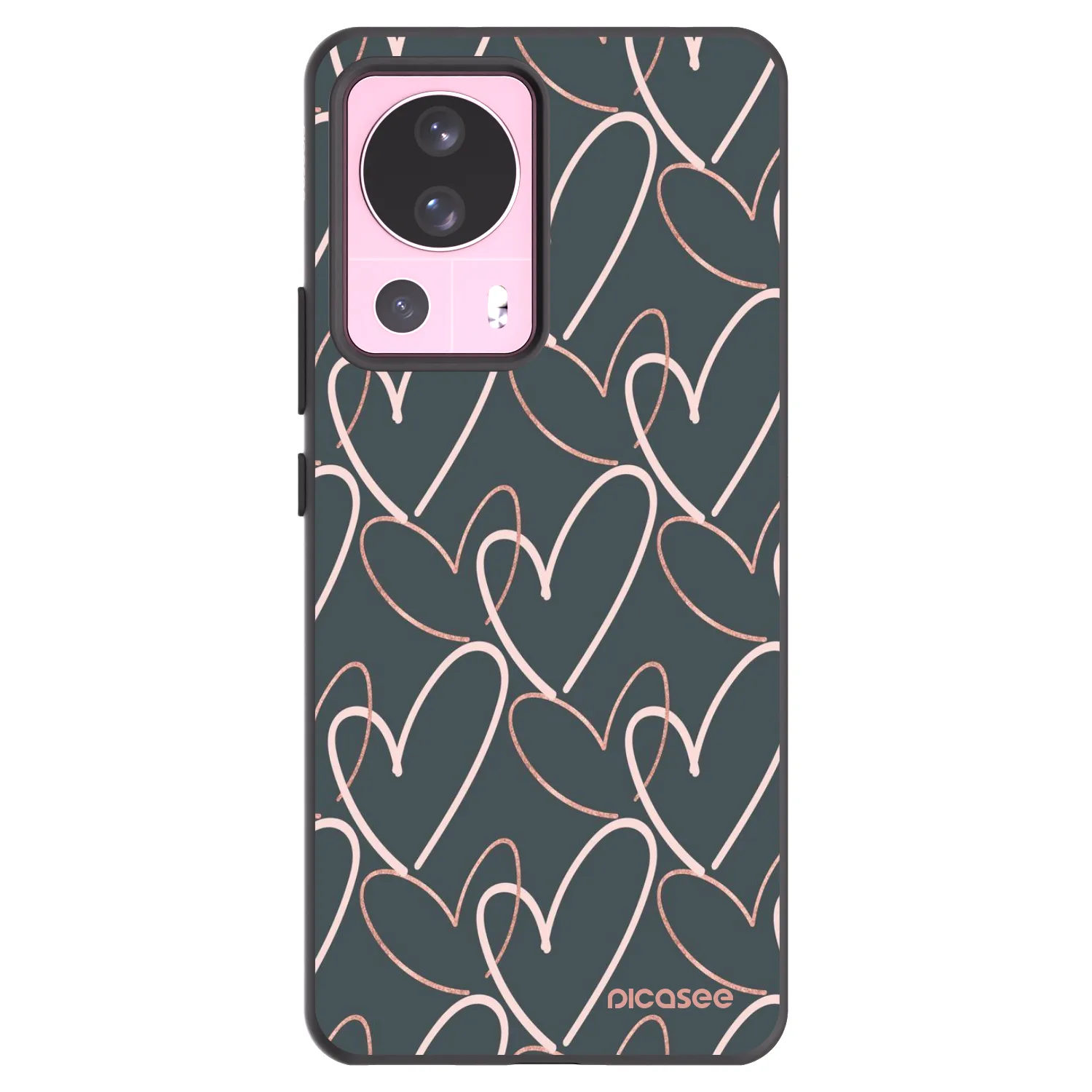 Picasee fekete szilikon tok az alábbi mobiltelefonokra Xiaomi 13 Lite - Lots of love