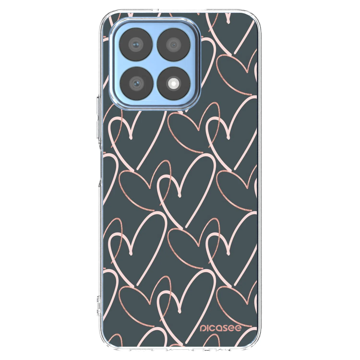 Picasee átlátszó szilikon tok az alábbi mobiltelefonokra Honor X8a - Lots of love