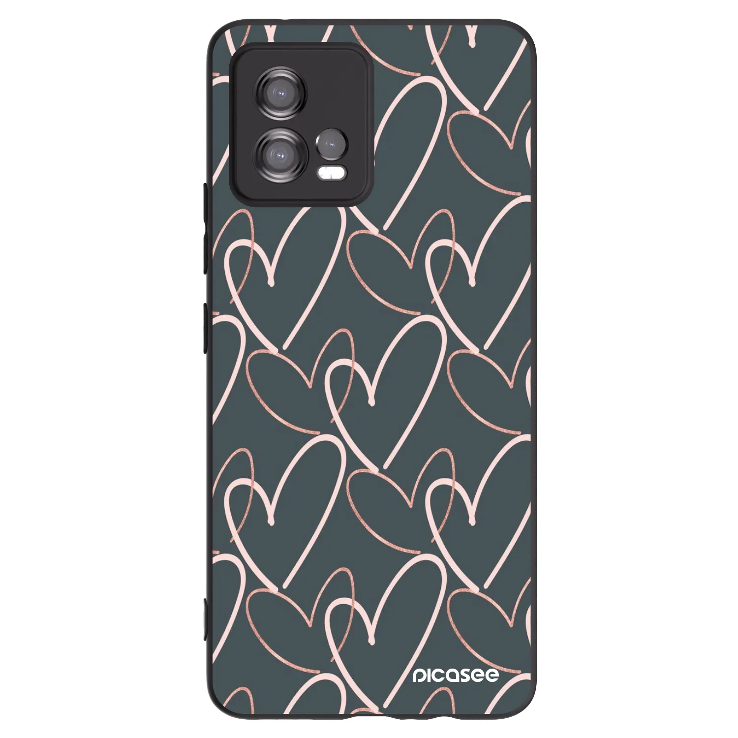 Picasee fekete szilikon tok az alábbi mobiltelefonokra Motorola Moto G72 - Lots of love