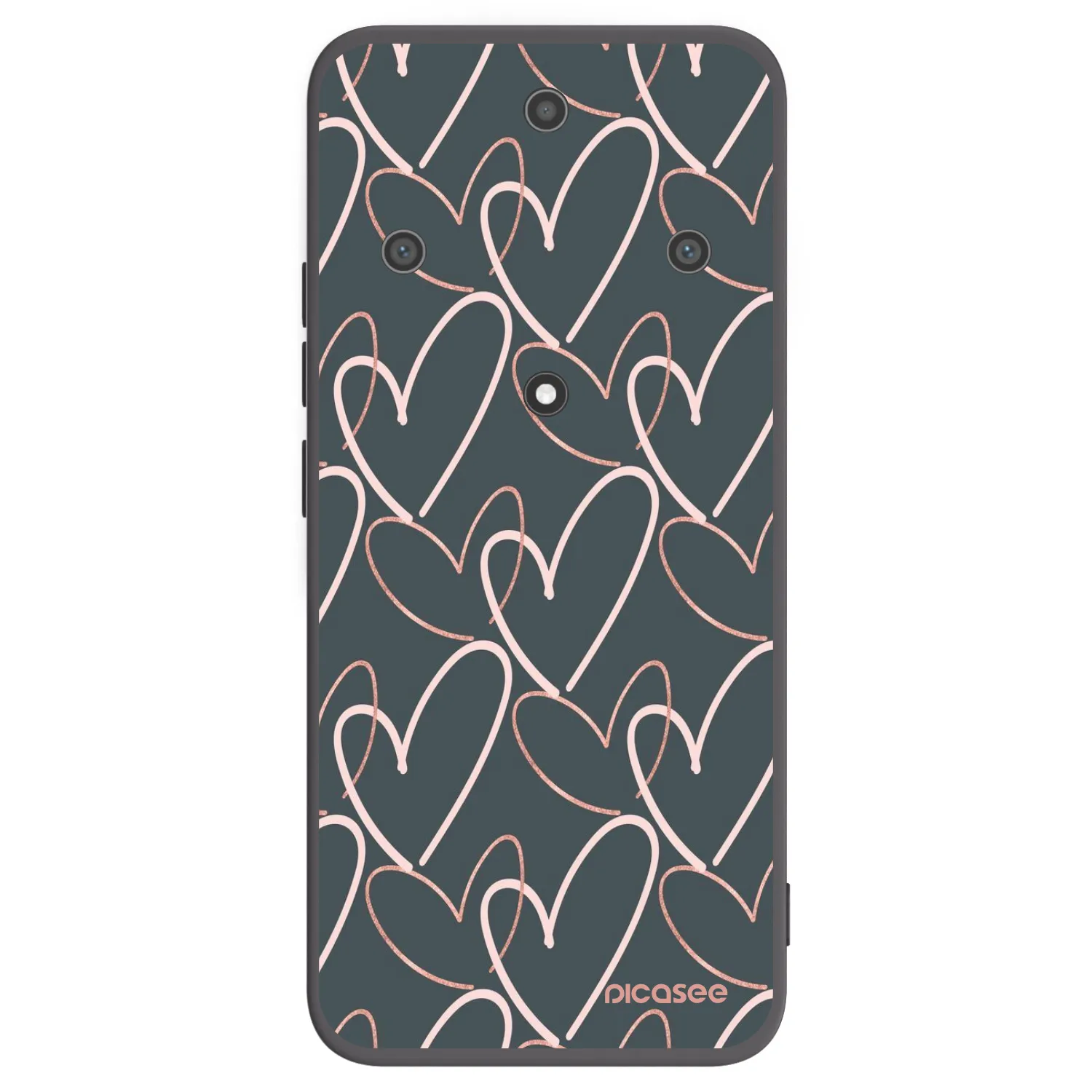 Picasee fekete szilikon tok az alábbi mobiltelefonokra Honor Magic5 Lite 5G - Lots of love