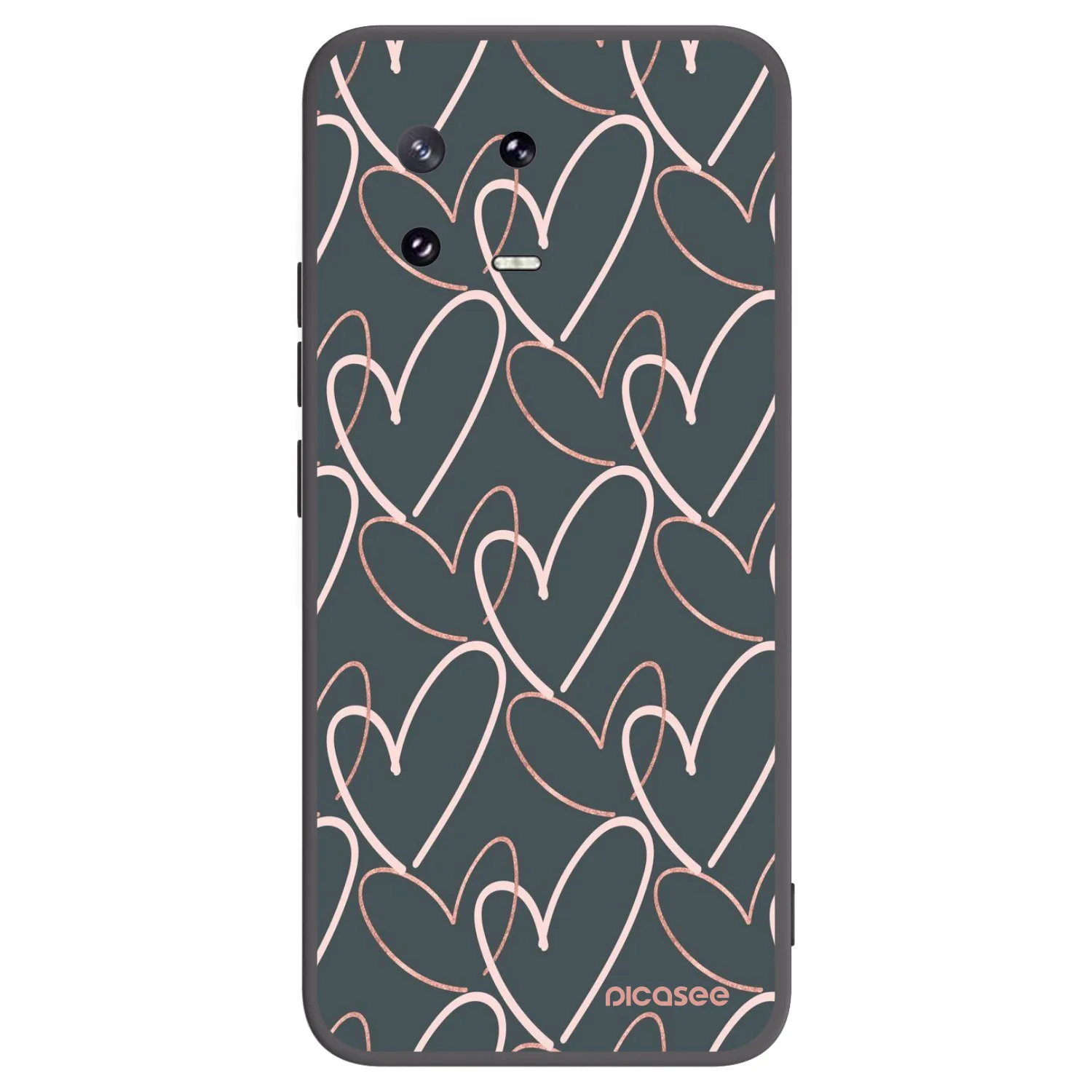 Picasee fekete szilikon tok az alábbi mobiltelefonokra Xiaomi 13 Pro - Lots of love