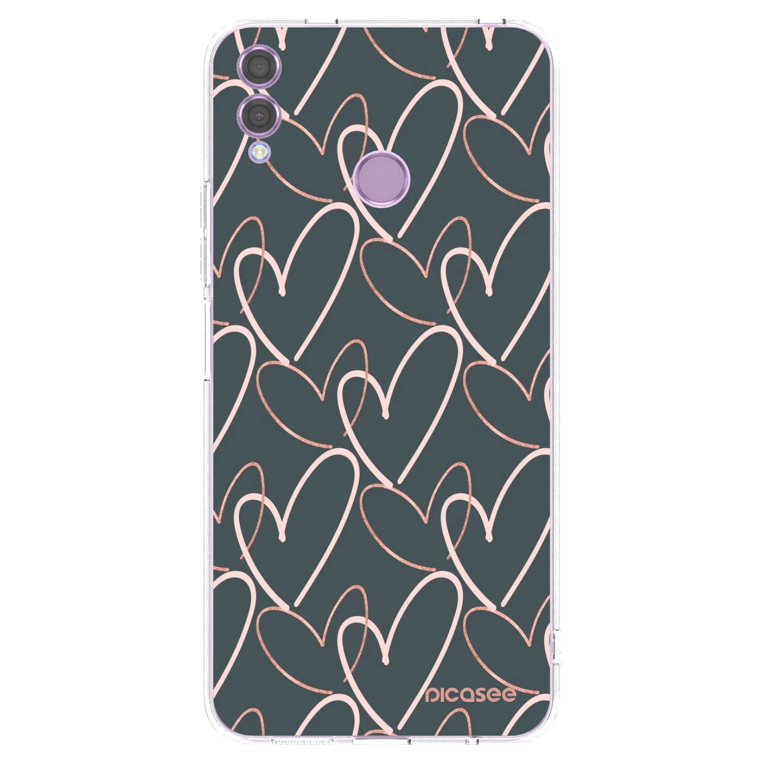 Picasee átlátszó szilikon tok az alábbi mobiltelefonokra Honor 8X - Lots of love