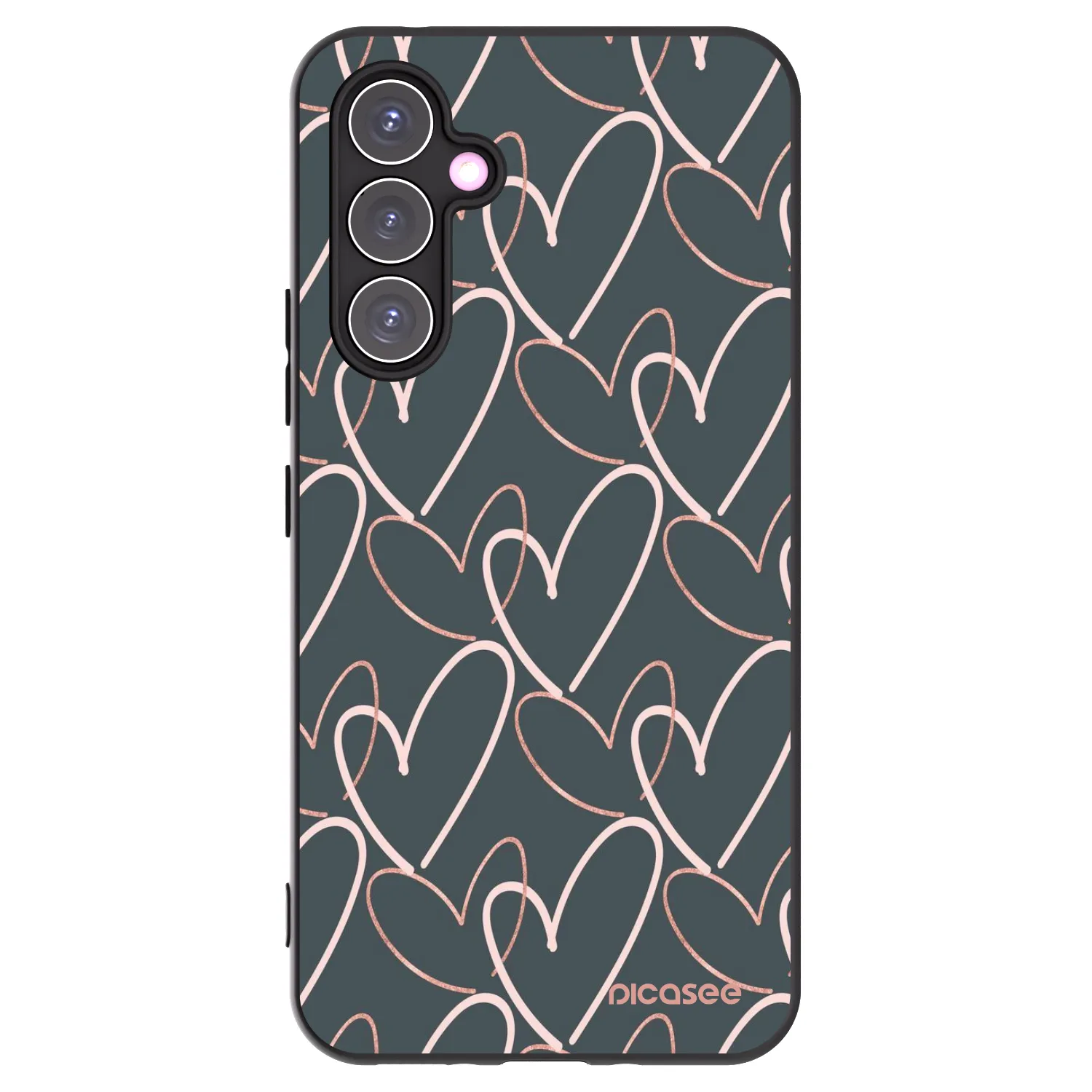 Picasee fekete szilikon tok az alábbi mobiltelefonokra Samsung Galaxy A54 5G A546B - Lots of love